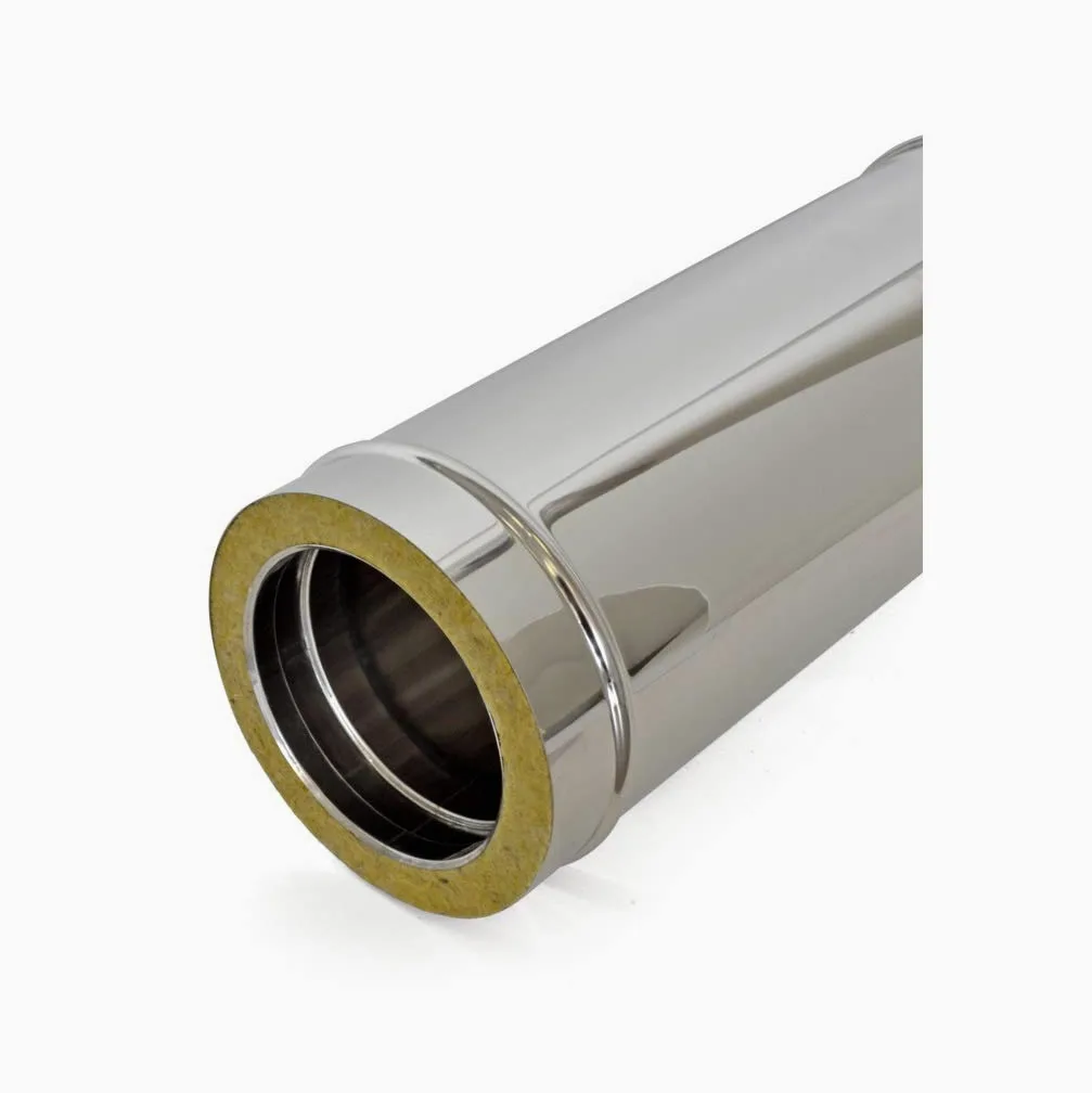 Tubo doppia parete in acciaio inox per canne fumarie L 1 M (DN 350-400)