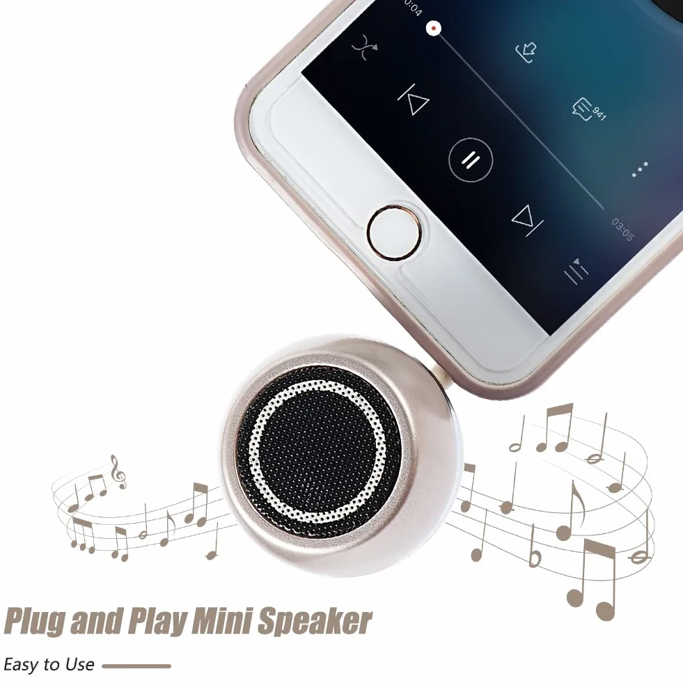 Mini Altoparlante Portatile Con Spina da 3,5 mm, 3W Ricaricabile per Telefono Cellulare, Computer, MP3 - Cavo Audio Incluso