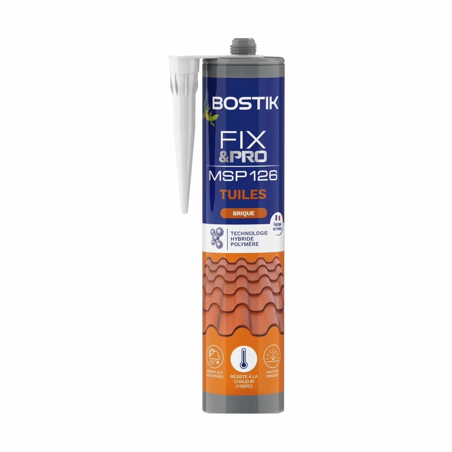 Bostik FIXPRO MSP 126 Mastice Tegole Rosso Silicone Presa Rapida Ibrido Polimerico 290 ml