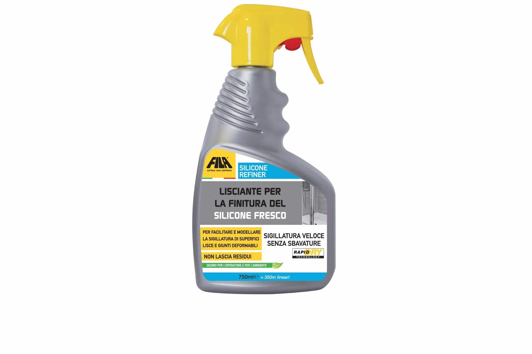 SILICONE REFINER Spray Lisciante 750ml per Finitura Silicone Trasparente e Sigillante