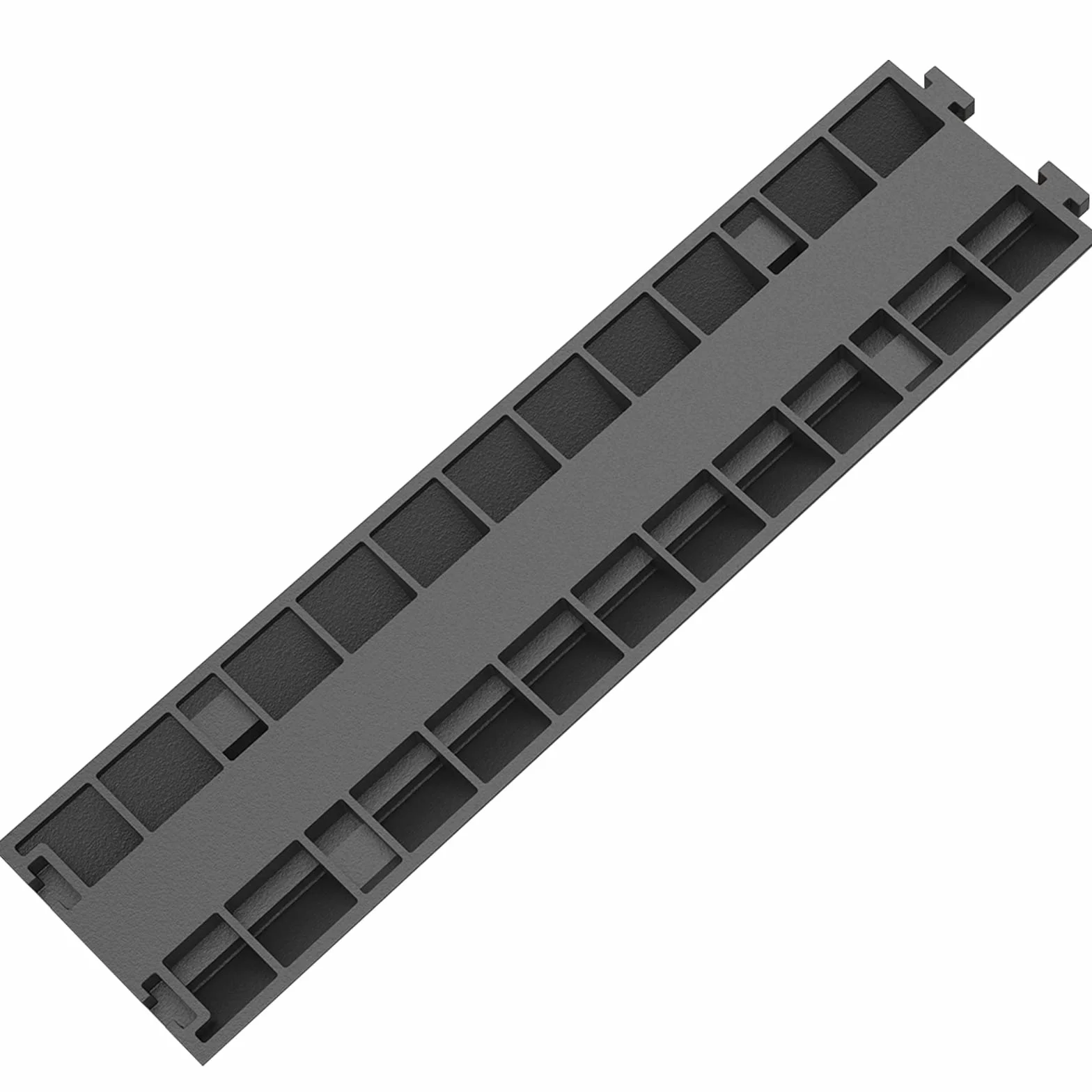 Happybuy Passacavi Protezione Cavi 2 Canali 101x24,5x5 cm 3 Pezzi Gomma PVC 4989 kg