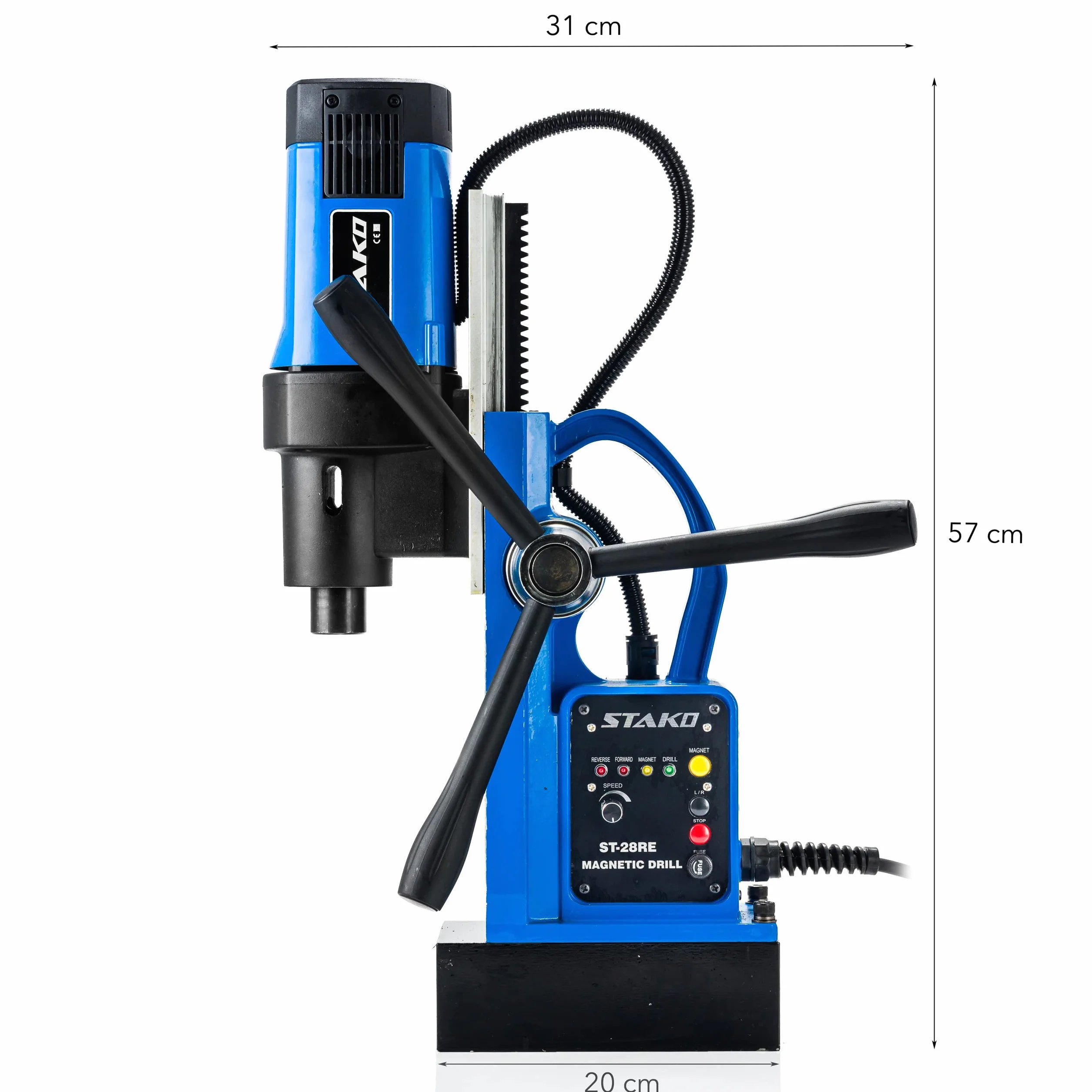 STAKO Trapano magnetico 1800 W ST-28RE Max.Ø80 mm Forza magnetica 16500N Weldon 19 mm mandrino 3-16 mm