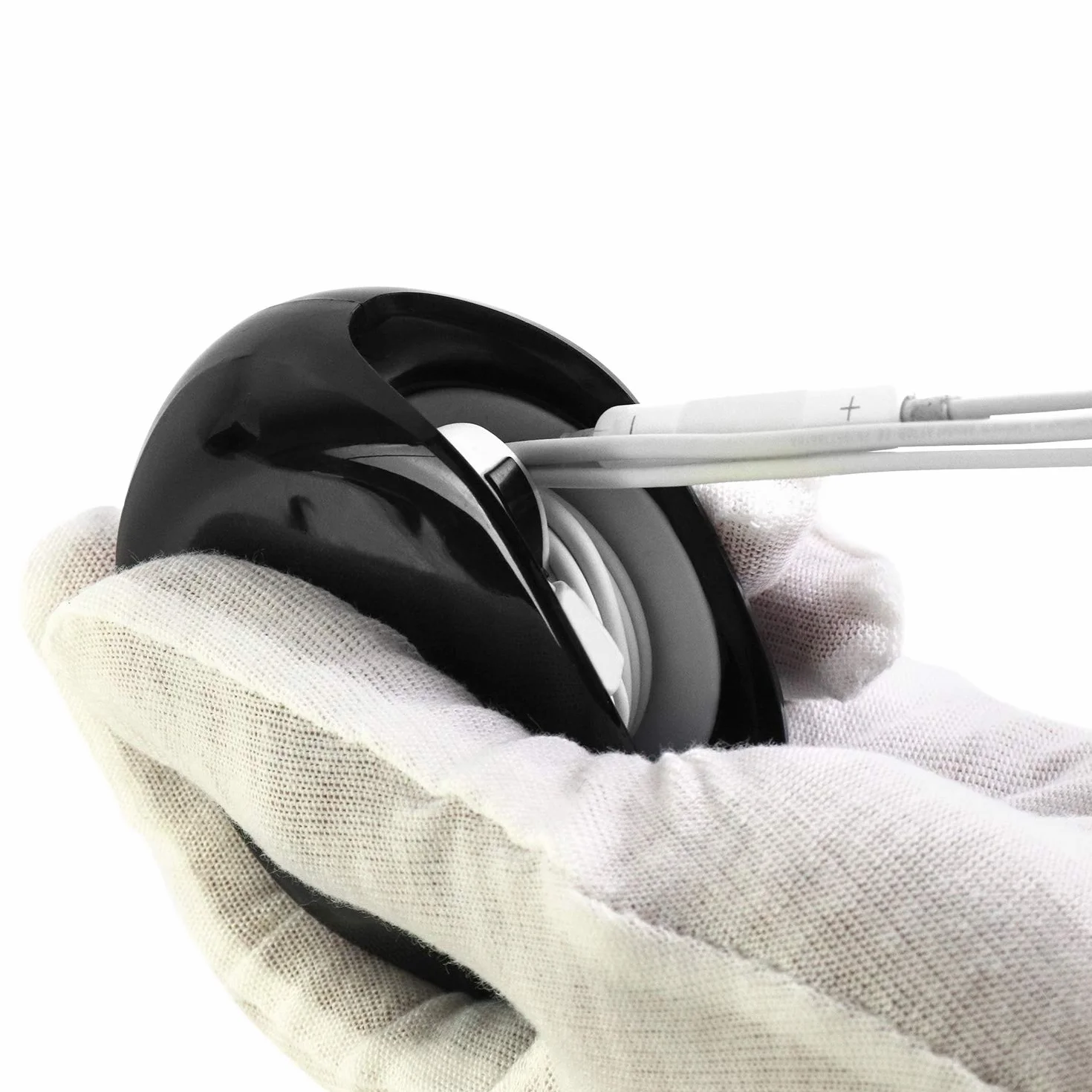 QWORK® Avvolgicavo automatico piccolo, avvolgicavo per cuffie, cavo USB e cavo di ricarica, 2 pezzi