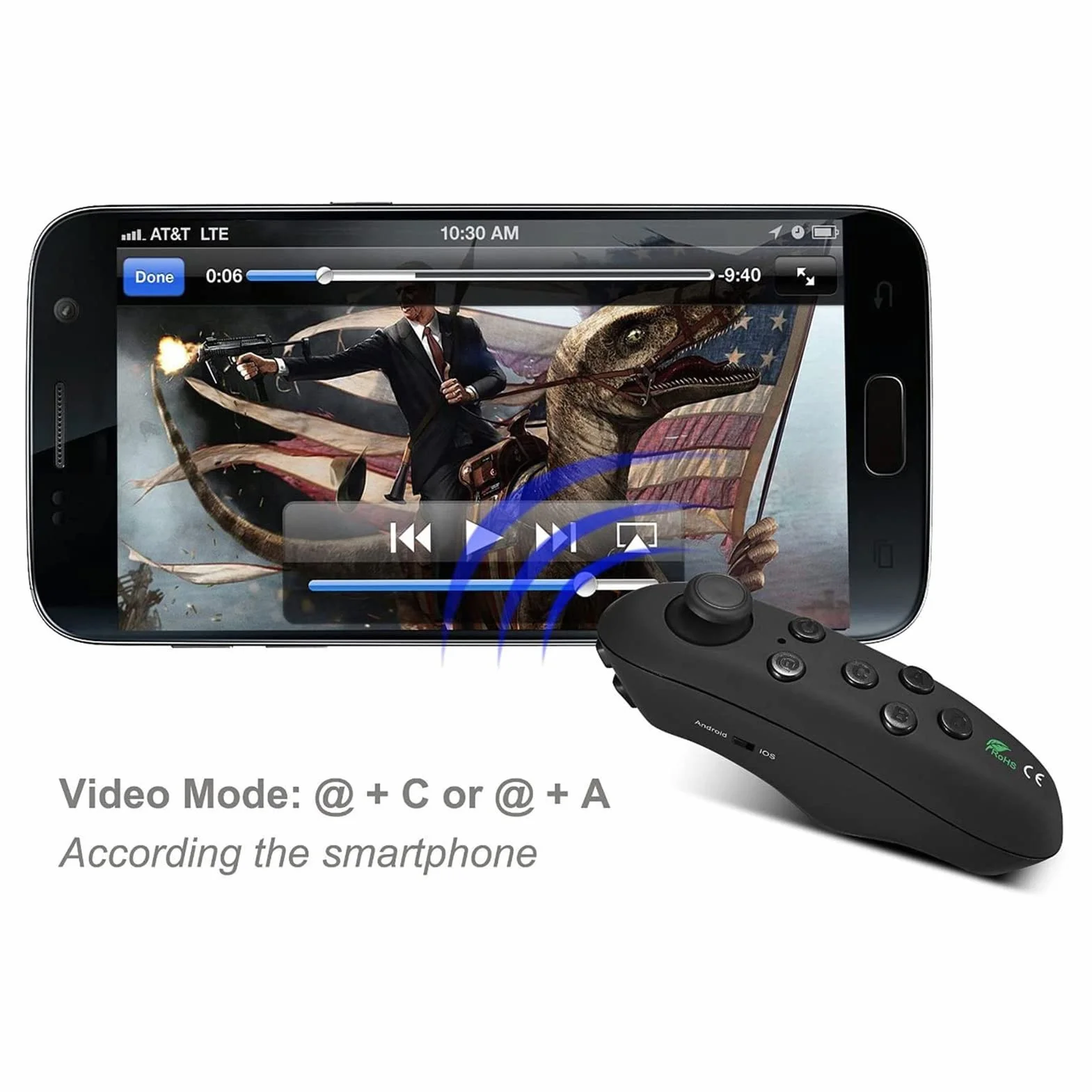 Generico Controller VR,Telecomando VR, Telecomando Wireless per Telefono Cellulare, Telecomando per Joystick con otturatore per Fotocamera Selfie per PC da Gioco, Tablet, Laptop, Smartphone