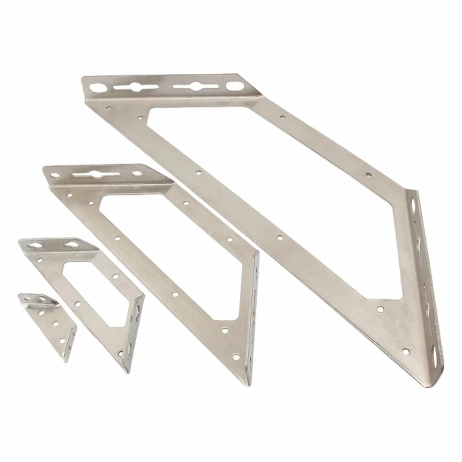 Staffe angolari in acciaio inox a 90 gradi, rinforzi resistenti per armadi e letti per montaggio sicuro di mobili, staffe angolari non appannate per armadi