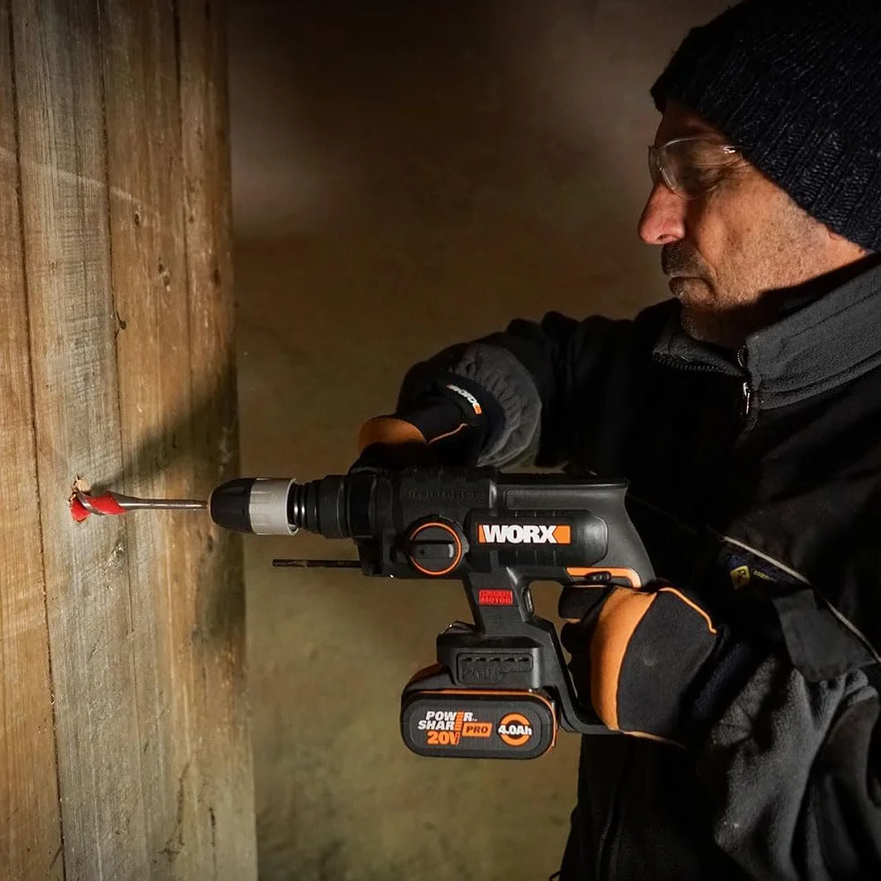 WORX Nitro WX381.9 Martello pneumatico senza spazzole 20 V 2 Joule