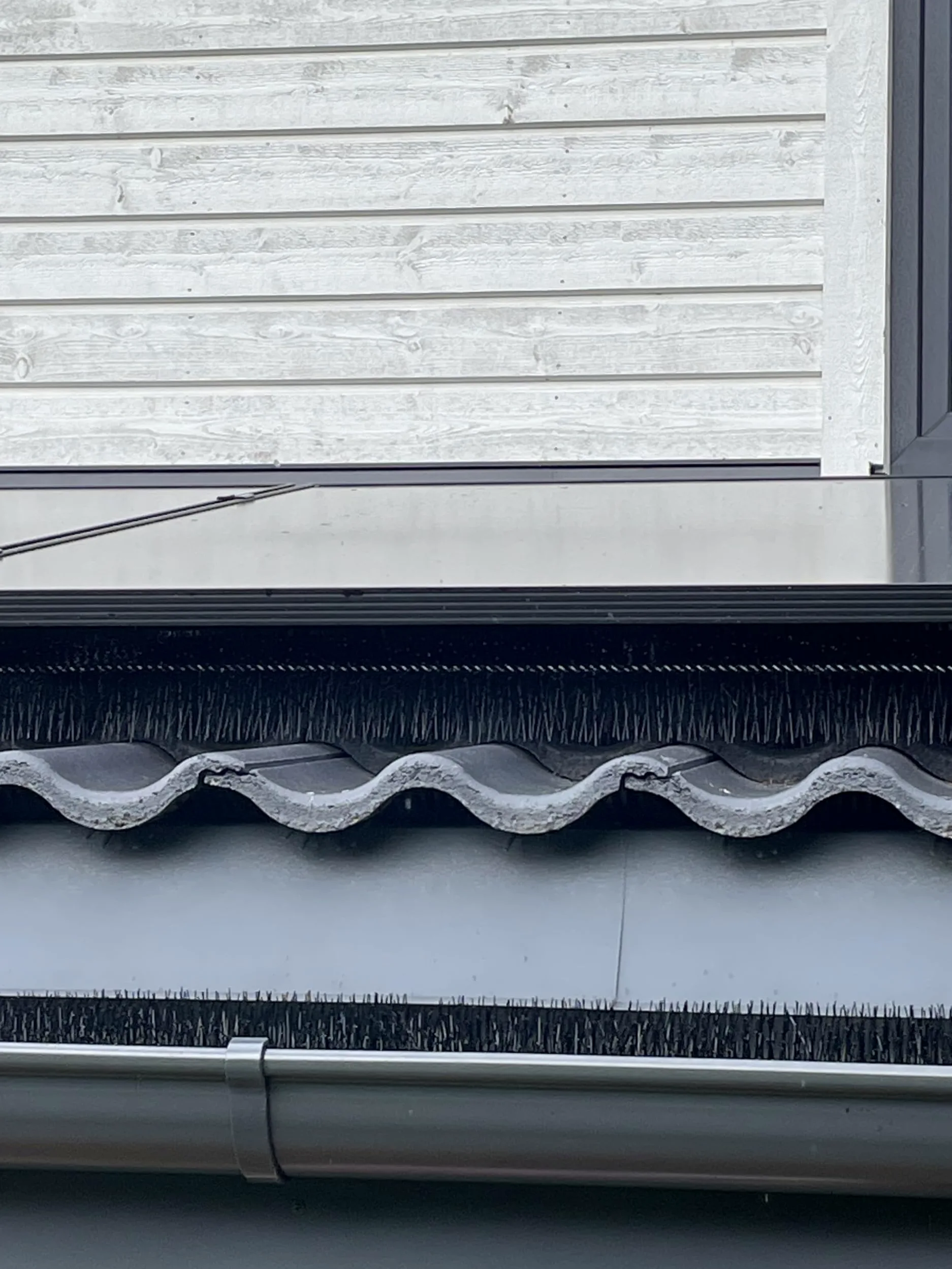 Spazzola per grondaia e pannelli solari, 5-30m, 110-120cm, Ø15 cm, 5-25 pezzi. Filo zincato/Inox (Zincato, 6m)