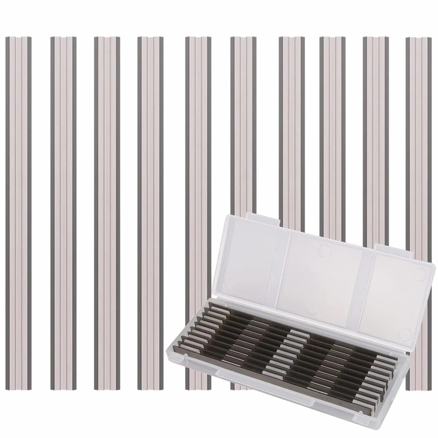 Zestaw 10 Lame Traforo Elettrico HSS, 82x5.5x1.2mm, Acciaio ad Alta Velocità