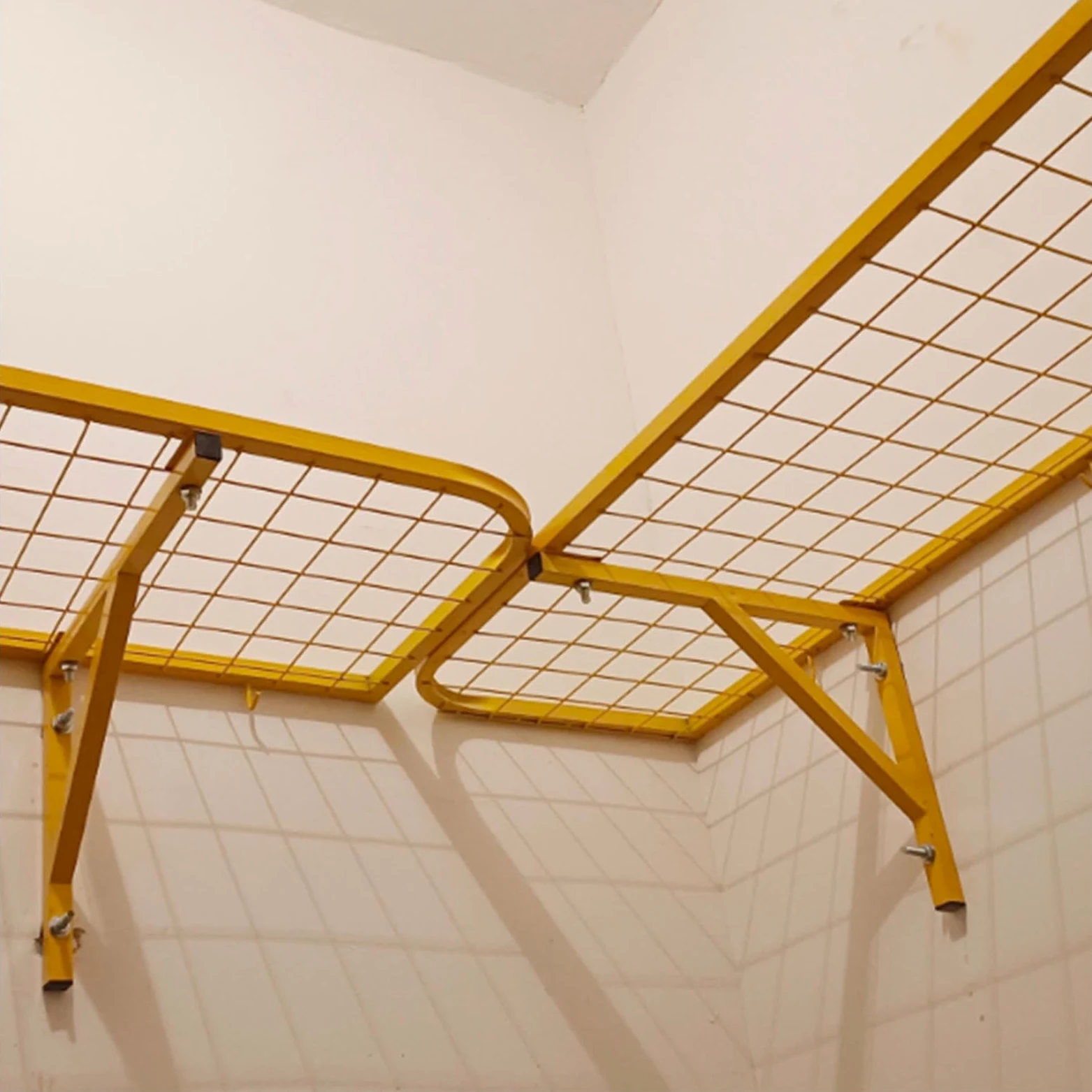 Scaffale di stoccaggio resistente a parete in filo metallico per attrezzi da garage e dispensa da cucina, mensole galleggianti nizer per cantina, negozio, capannone e magazzino