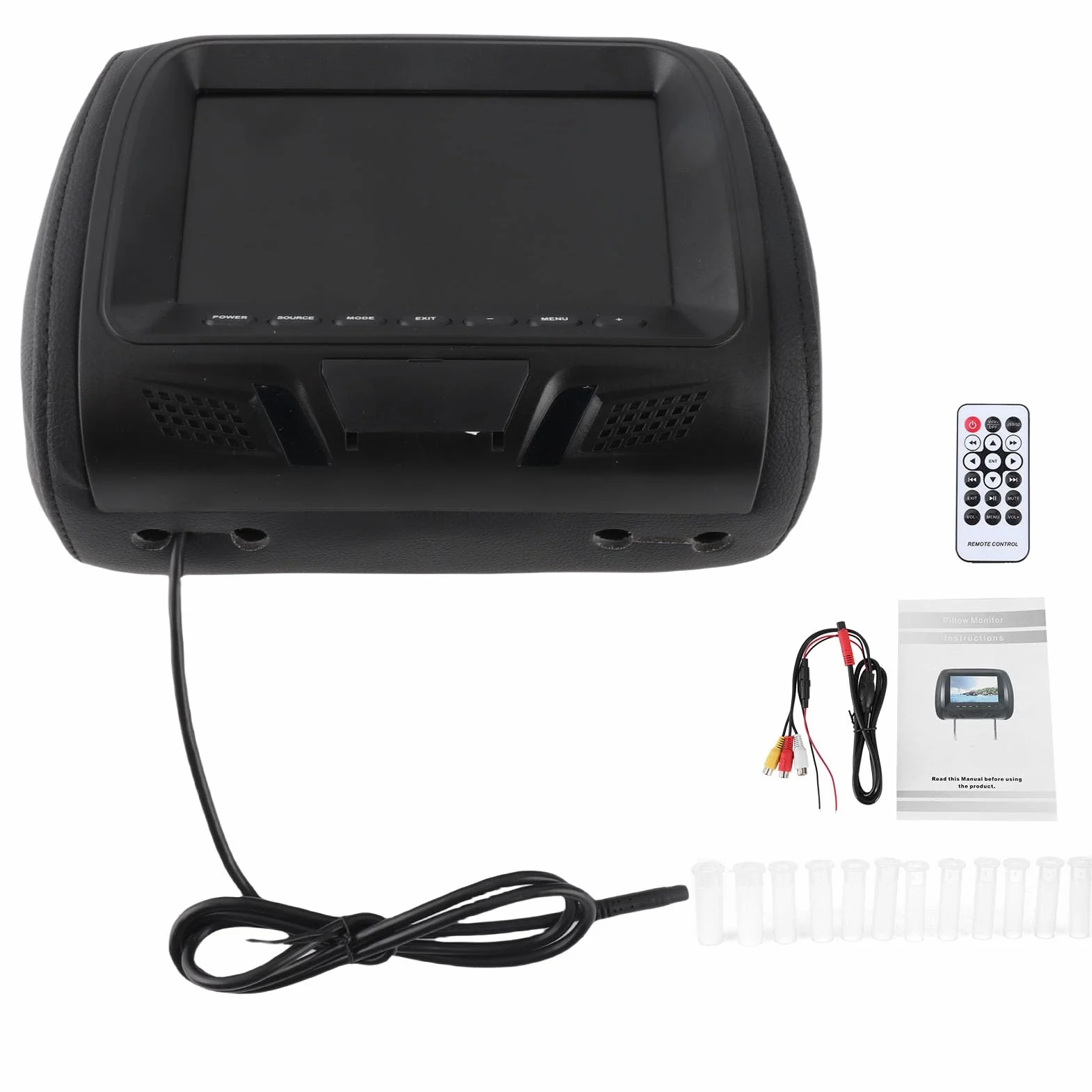 Yctze 7in 1024 x 600 Lettore DVD poggiatesta Auto, Schienale del sedile Lettore multimediale MP5 Monitor poggiatesta LCD RGB Supporto amplificatore USB Bluetooth