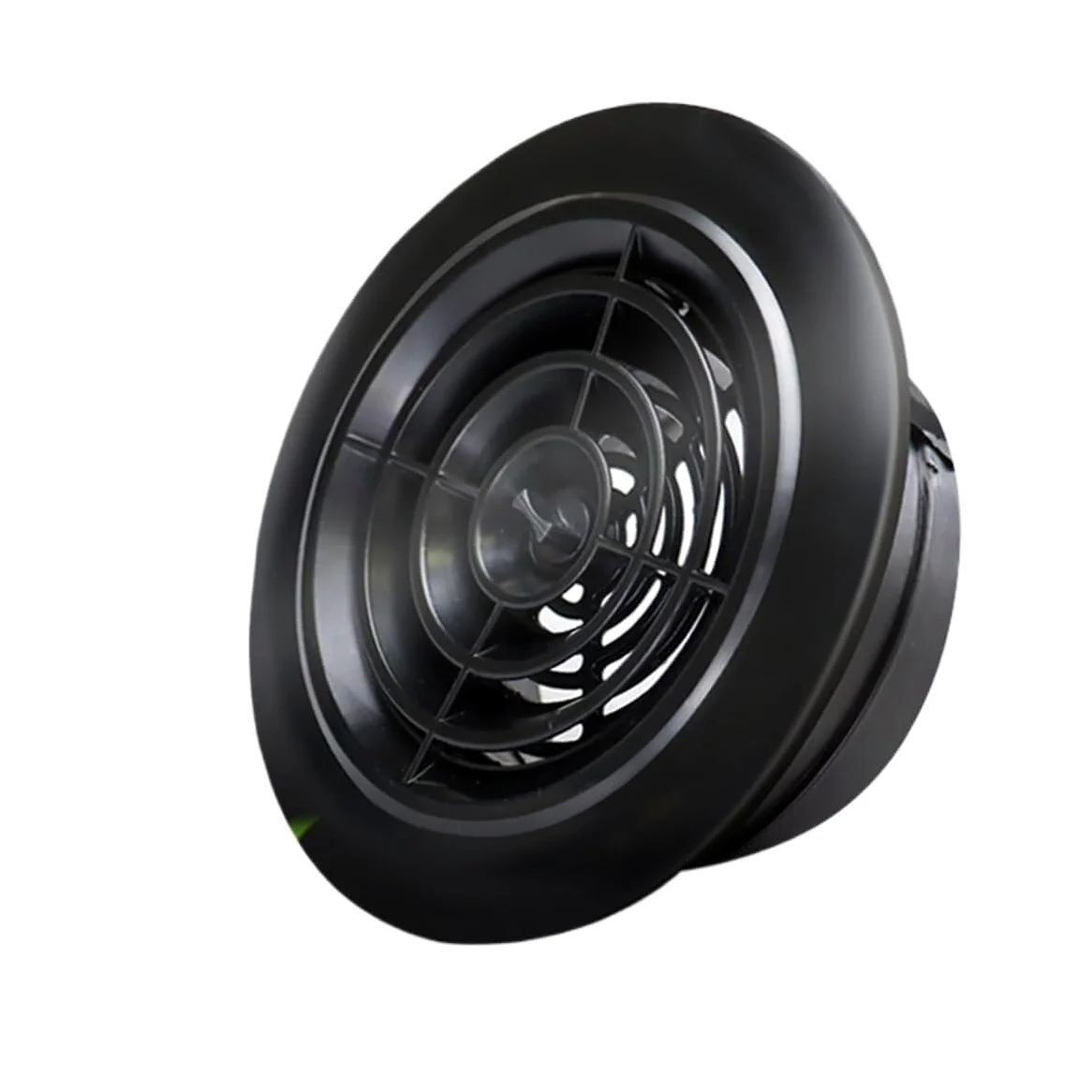 Griglia di ventilazione a parete regolabile rotonda in plastica ABS | ABS regolabile rotondo nero da 75-200 mm: ventilazione con canalizzazione a parete for bagno, cucina, ufficio(150mm)