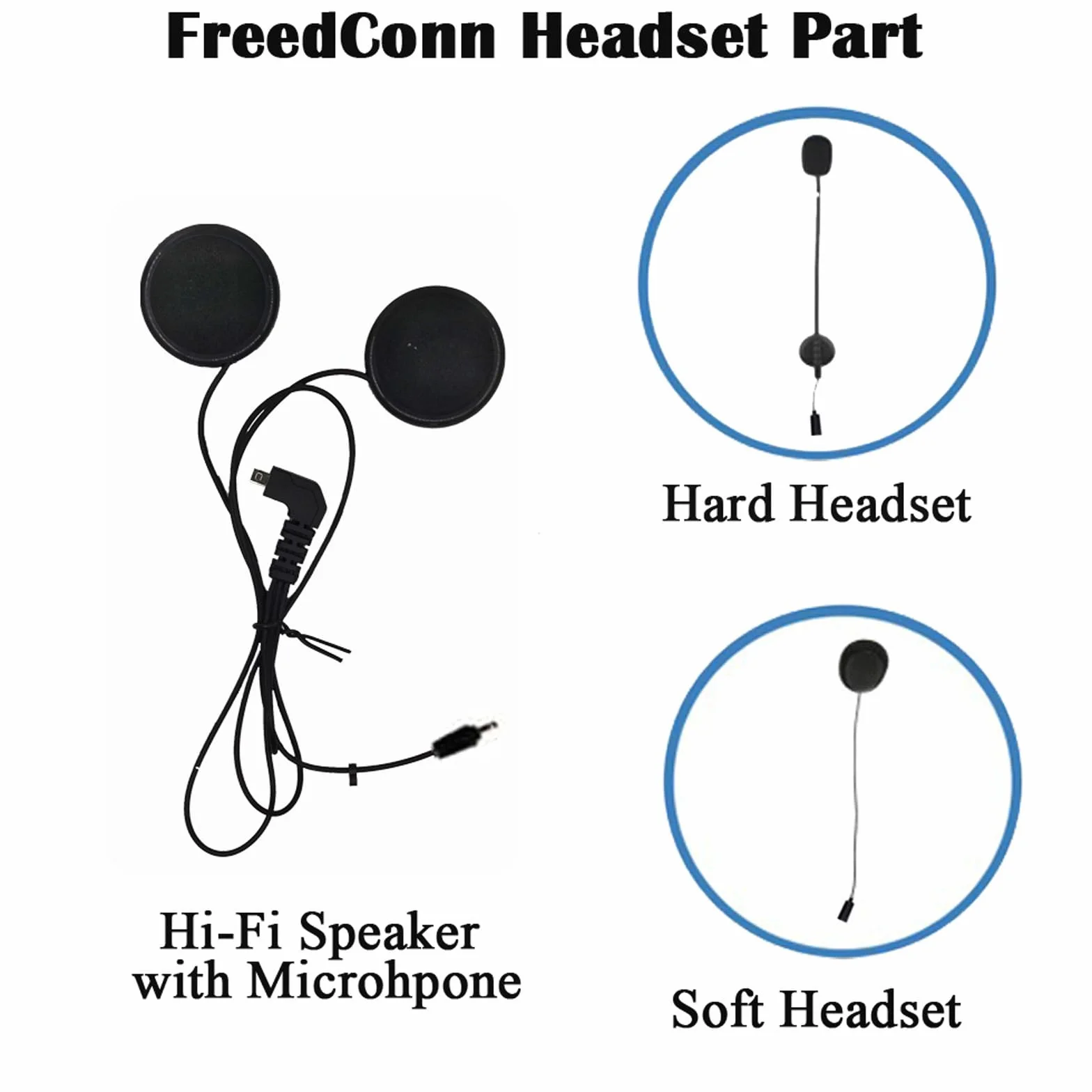 FreedConn Microfono Cuffie Altoparlante Accessorio per casco moto Interfono Bluetooth intercom per TCOM-VB TCOM-SC e TMAX