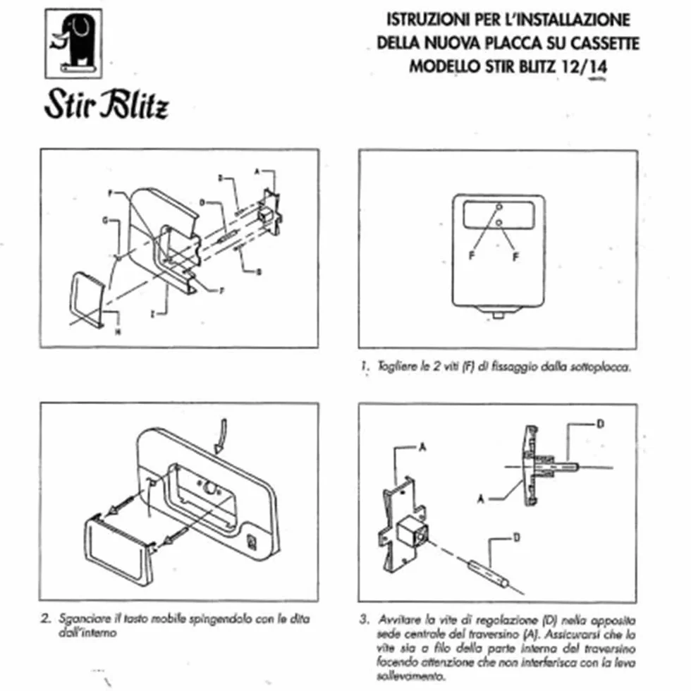 Stir Blitz Placca Nuova 12 PHD bianca per cassetta incasso