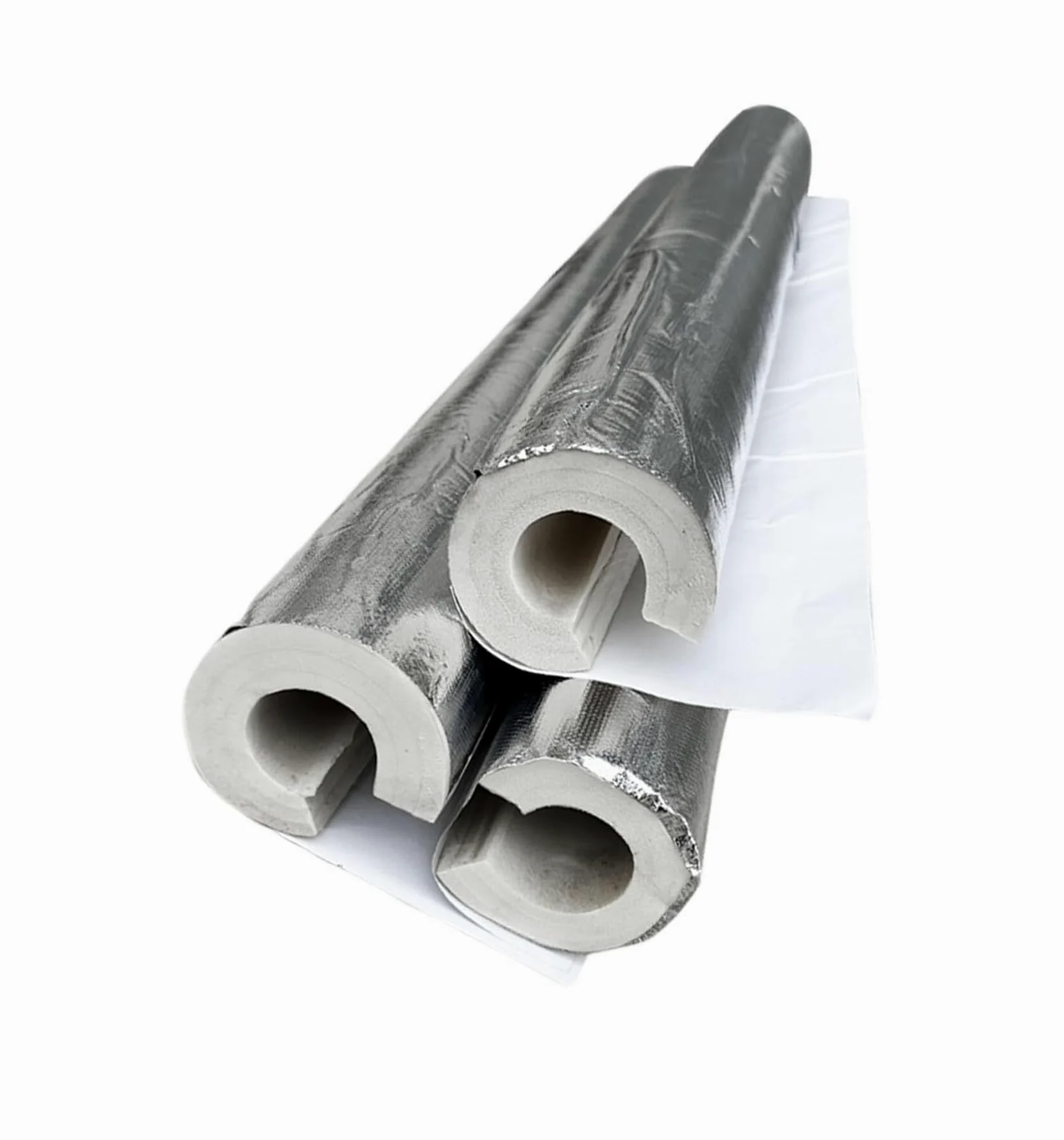 Tubo in schiuma isolante per tubi in alluminio autoadesivo (1 m, 1 confezione) (ID 4/5 ″ x T 4/7 ″)