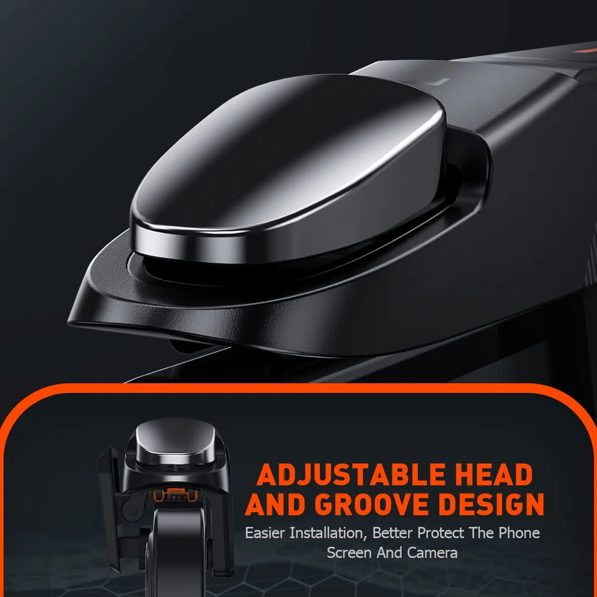 BIGBIG WON Trigger di Gioco, Controller di Gioco Bobile per PUBG/Fornite/Call of Duty Trigger Mobili Integrati Pulsante di Mira Shooter Joystick per iPhone e Android Trigger di Gioco Mobile Nero