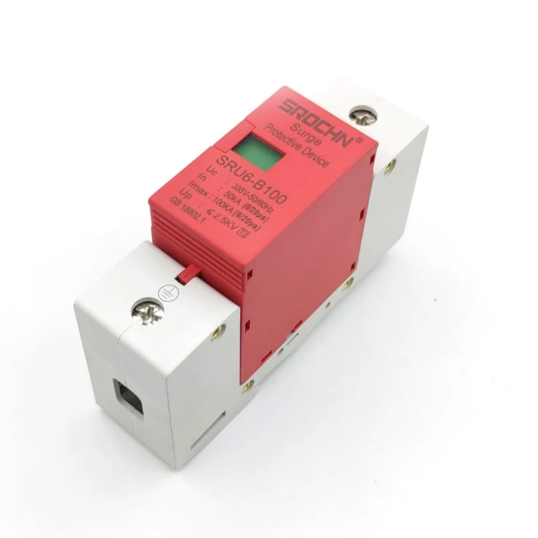 Interruttore Magnetotermico Differenziale AC SPD 1P 2P 3P 4P 20-100 KA 220V 385V Dispositivo Di Protezione Contro I Fulmini For La Casa A Bassa Tensione OEM Fabbrica(4P,80KA)