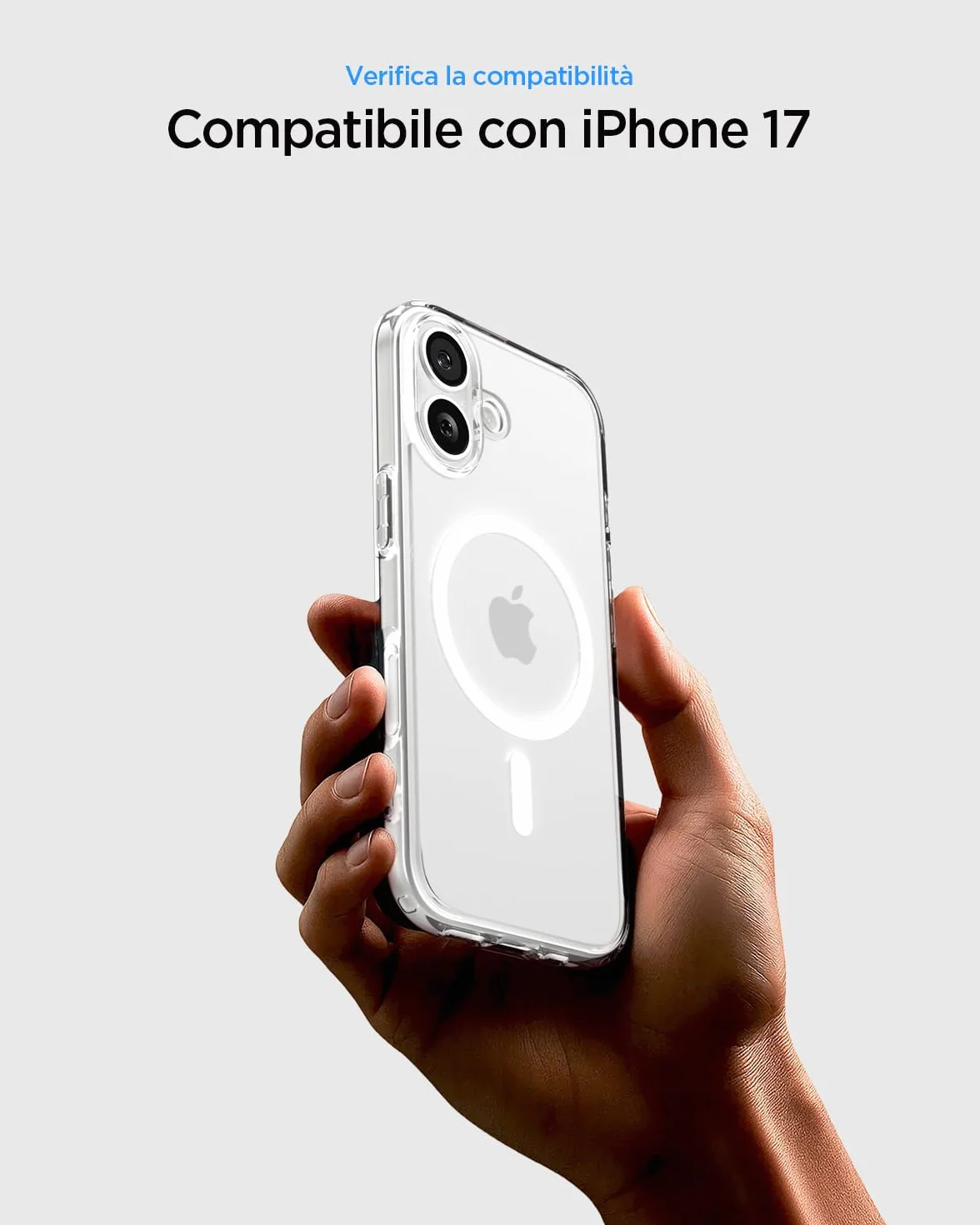 Spigen Cover per iPhone 17, Ultra Hybrid MagFit, Compatibile con MagSafe [Tecnologia DuraClear] - Clear White