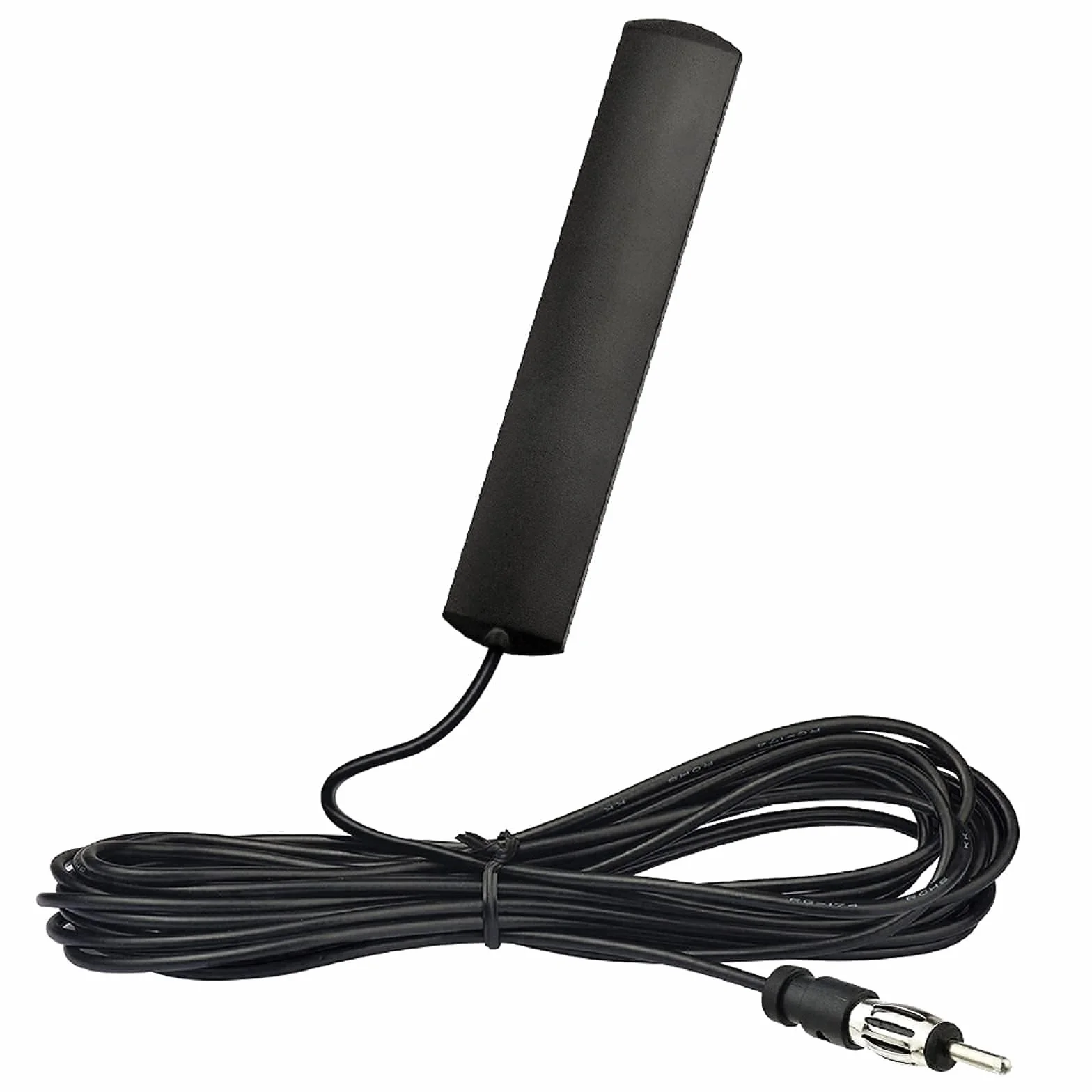 Bingfu Adattatore Antenna Autoradio Interna Antenna Elettronica Amplificata Radio Auto Universale ANT-309 Adattatore DIN 88Mhz-110Mhz Parabrezza Adesiva 3M Cavo