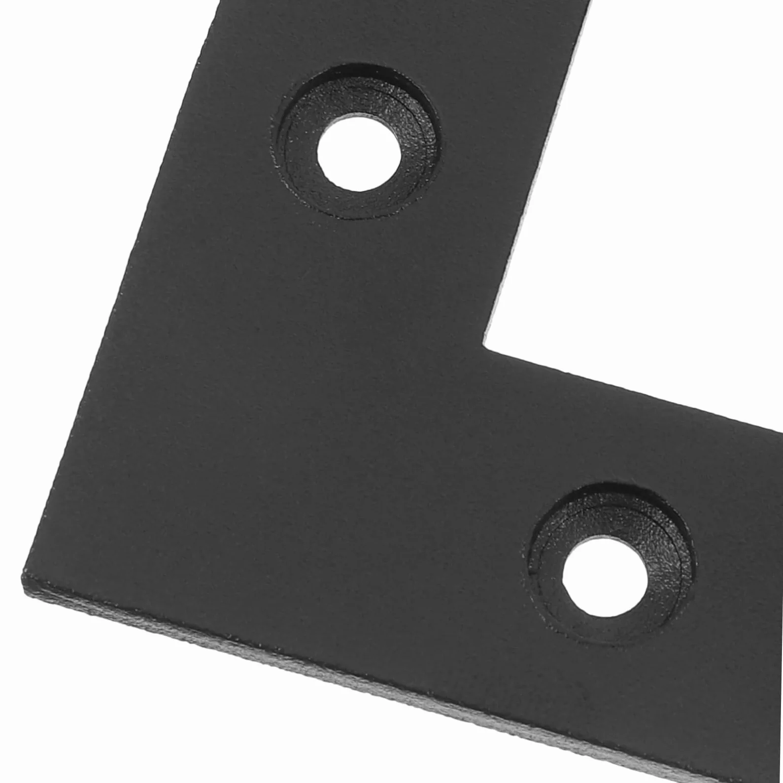 SOLUSTRE Staffa Angolare in Acciaio al Carbonio Nero Stile Rustico Fattoria 4 Pezzi per Porte da Garage e Cancelli da Giardino con Vite per Uso Sicuro e Versatile