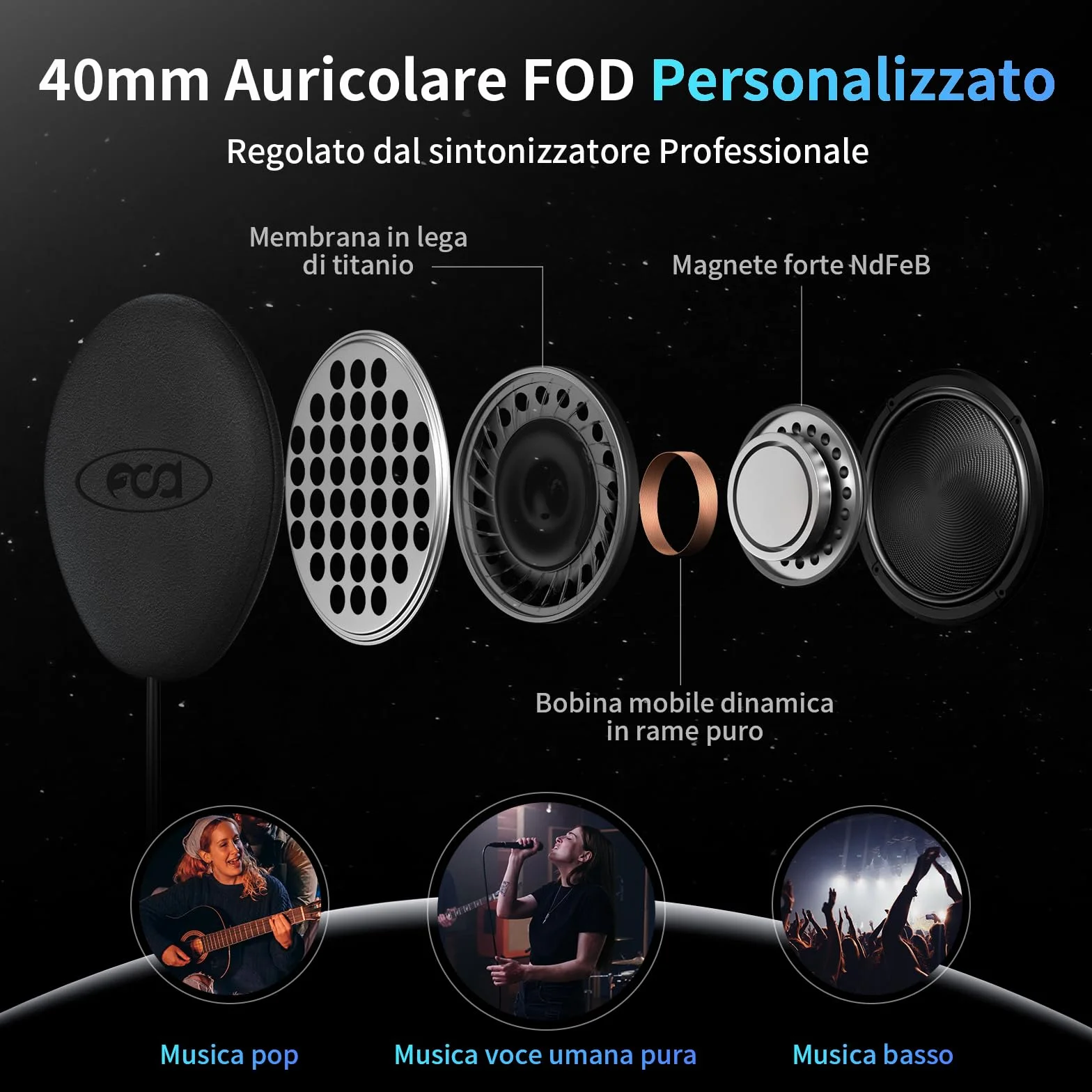 Fodsports M1-S Plus Interfono Moto con Condivisione Musica,Auricolare Casco Bluetooth Coppia,2000M Sistema di Comunicazione Casco,Fino a 10 Persone, Audio Multitasking Cablato,Universale Sciare/ATV
