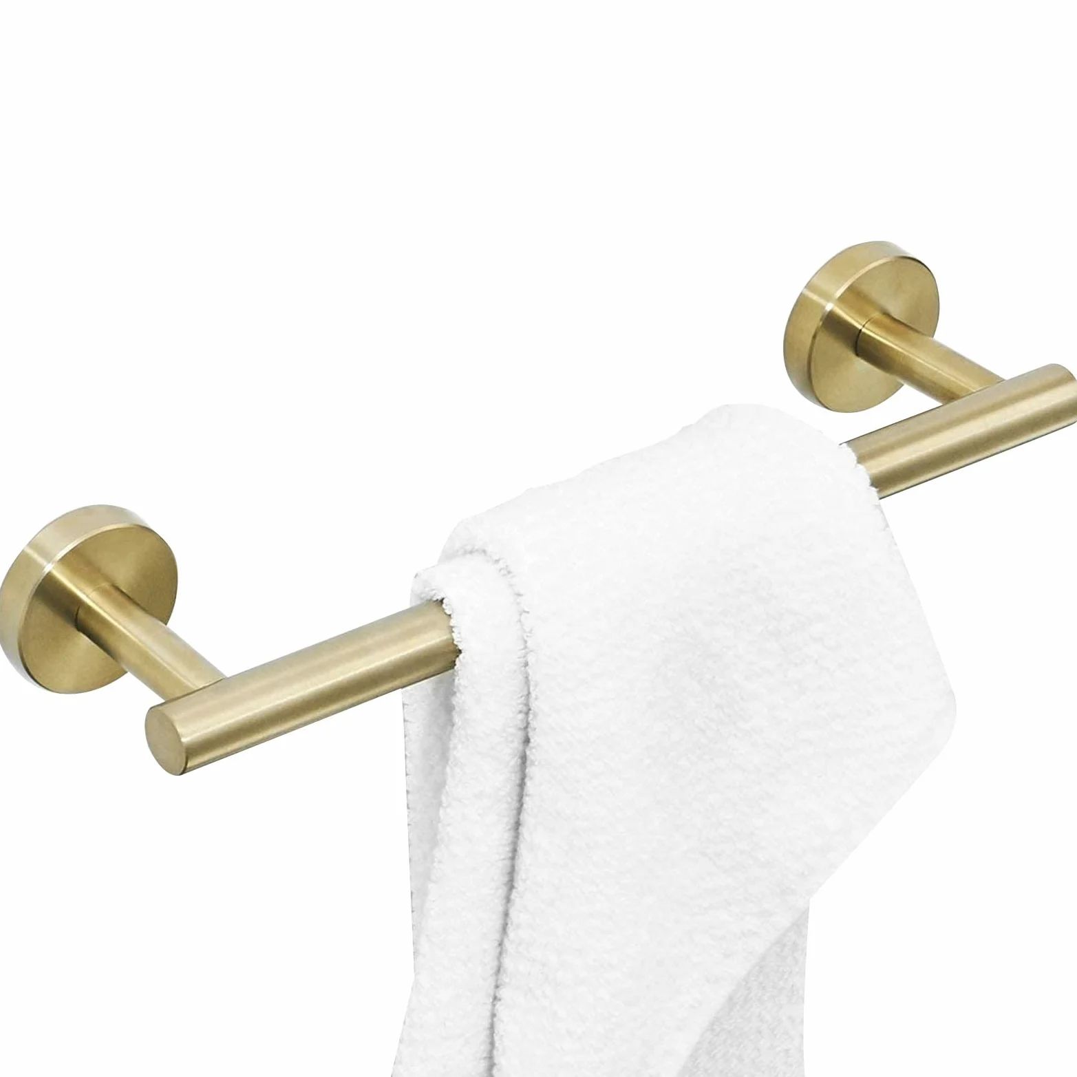 Portasciugamani Singolo, Portasciugamani Rotondo in Acciaio Inossidabile SUS 304, Portasciugamani A Parete, Portasciugamani Dorato per Cucina Bagno, 30cm-89cm Opzionale (Dimensioni : 50cm)