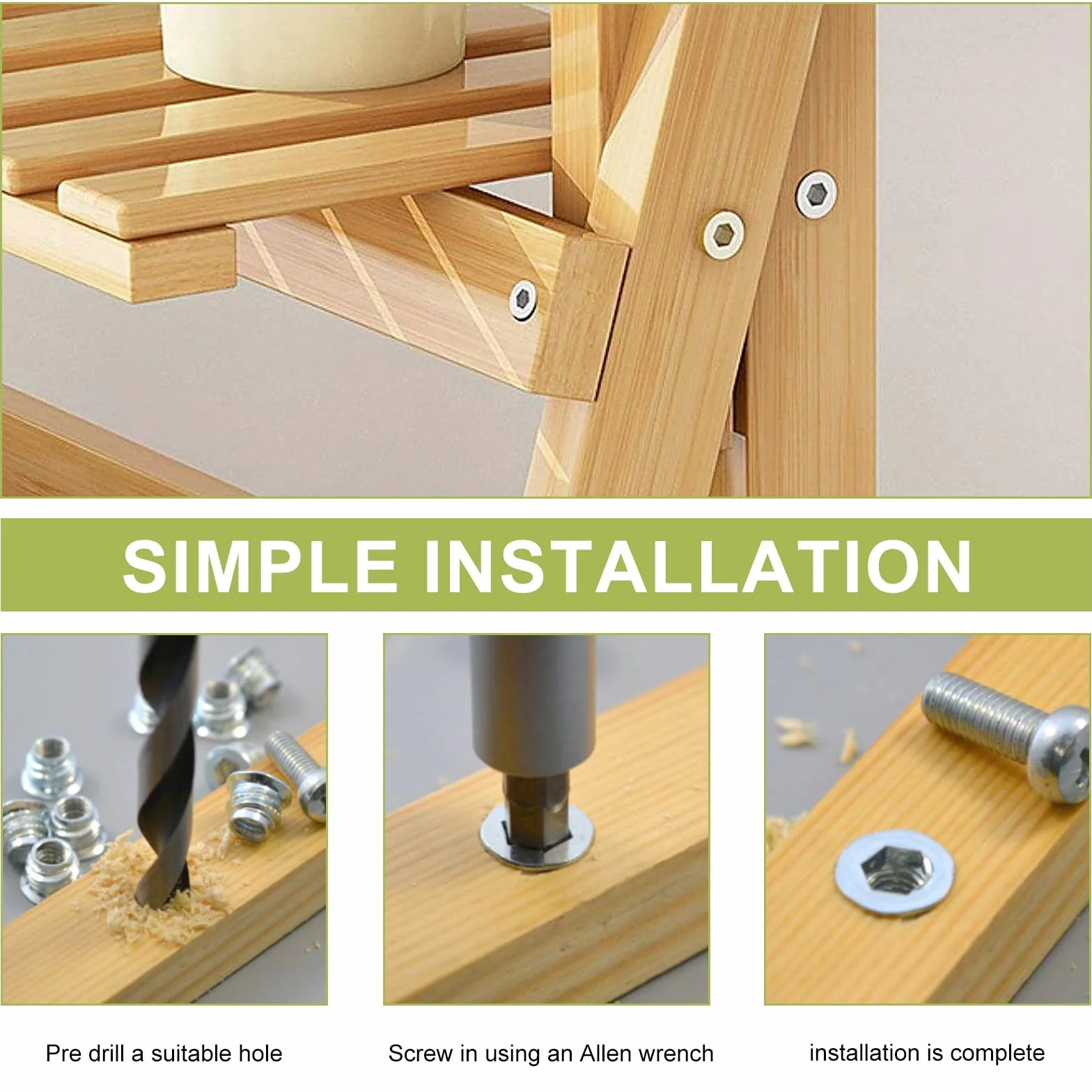 Inserti Filettati M8 x 20 mm Boccole Filettate per Legno in Lega di Zinco 50 Pezzi