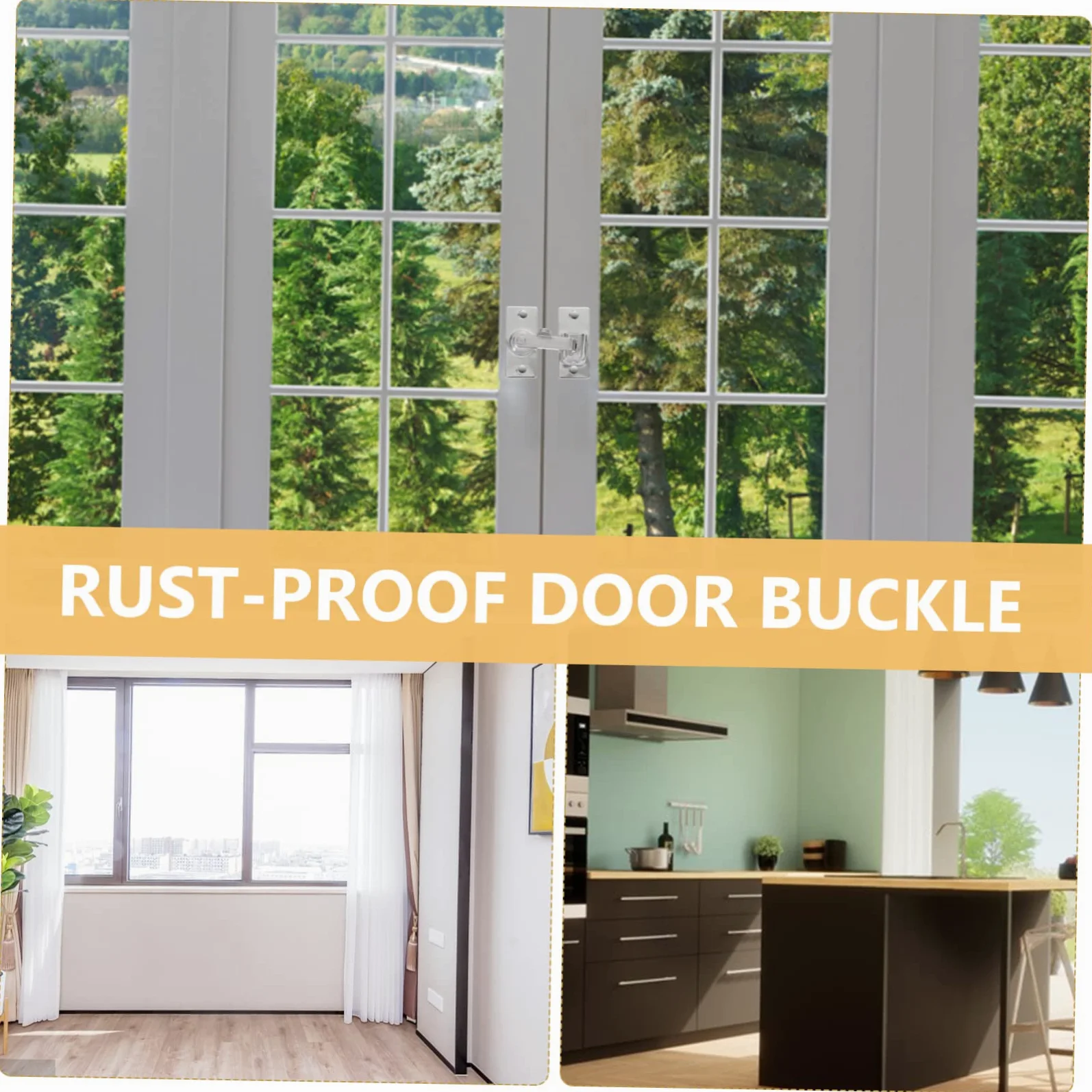 Mikikit 5sets Serratura Chiusura Bolt Acciaio Inossidabile Sicura e Resistente Per Porte Finestre Cancelli e Armadi Facile Da Installare e Adatta Per Interni Ed Esterni