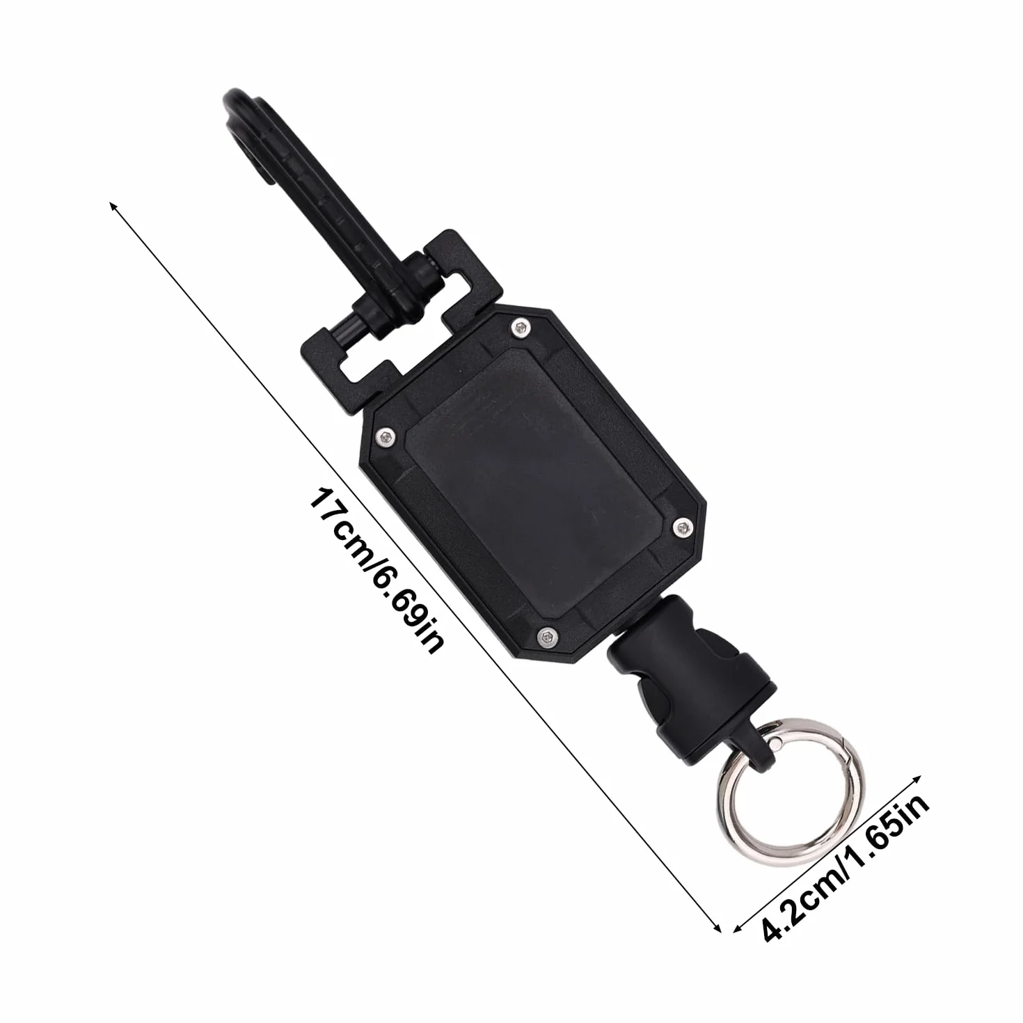 Supporto Retrattile Microfono CB, Gancio Retrattile per Microfono CB con Clip in Acciaio Inossidabile Supporto per Camion Zaini Auto Cinture di Sicurezza