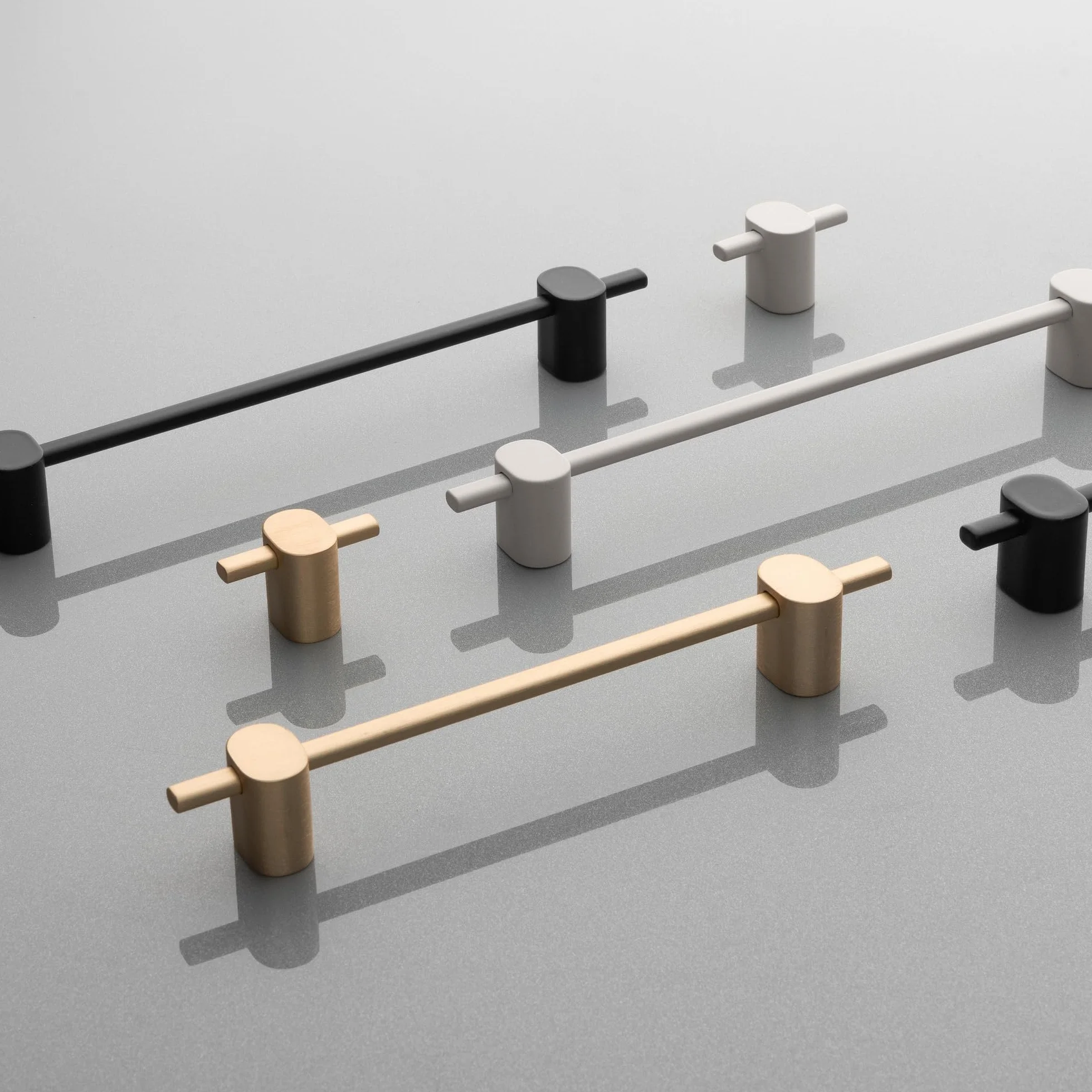 GTV Pomello per Mobili STRAW, Pomello Moderno in Alluminio Nero Opaco per Cucina Armadio Cassettiera
