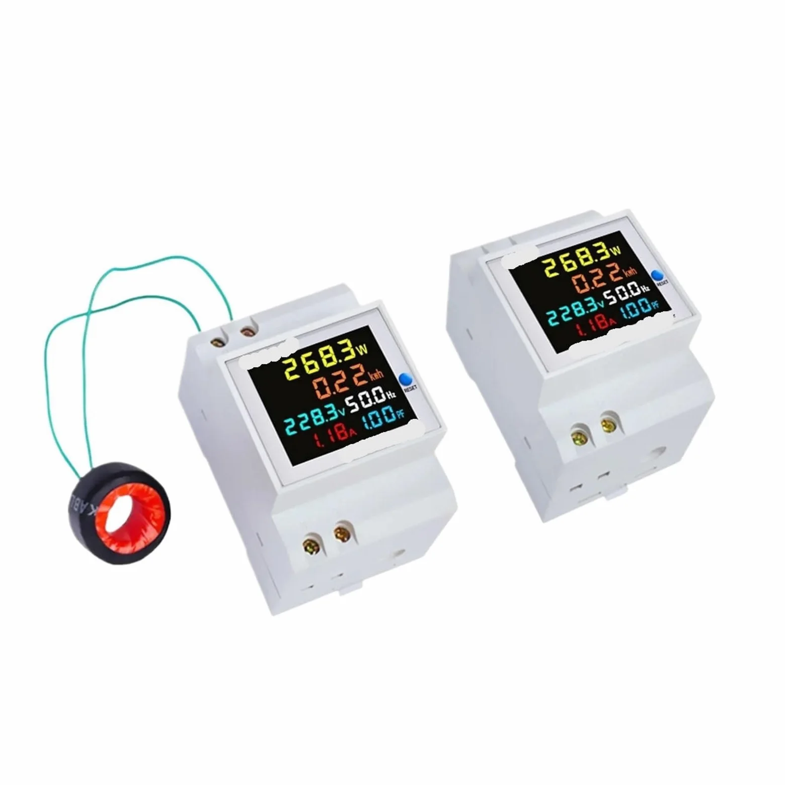 1 misuratore di energia monofase AC 40-300 V 100 A (40-300 V CT esterno)