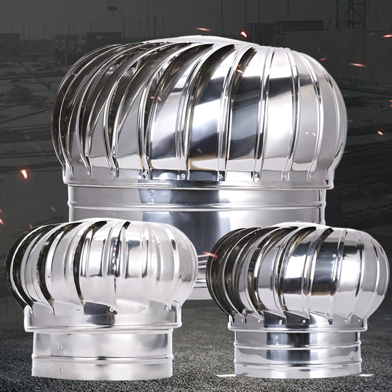 Comignolo in Acciaio Inox con Parte Superiore Girevole per Il Risparmio energetico - Resistente agli Agenti atmosferici, Facile da installare, Ideale per Proprietari di c