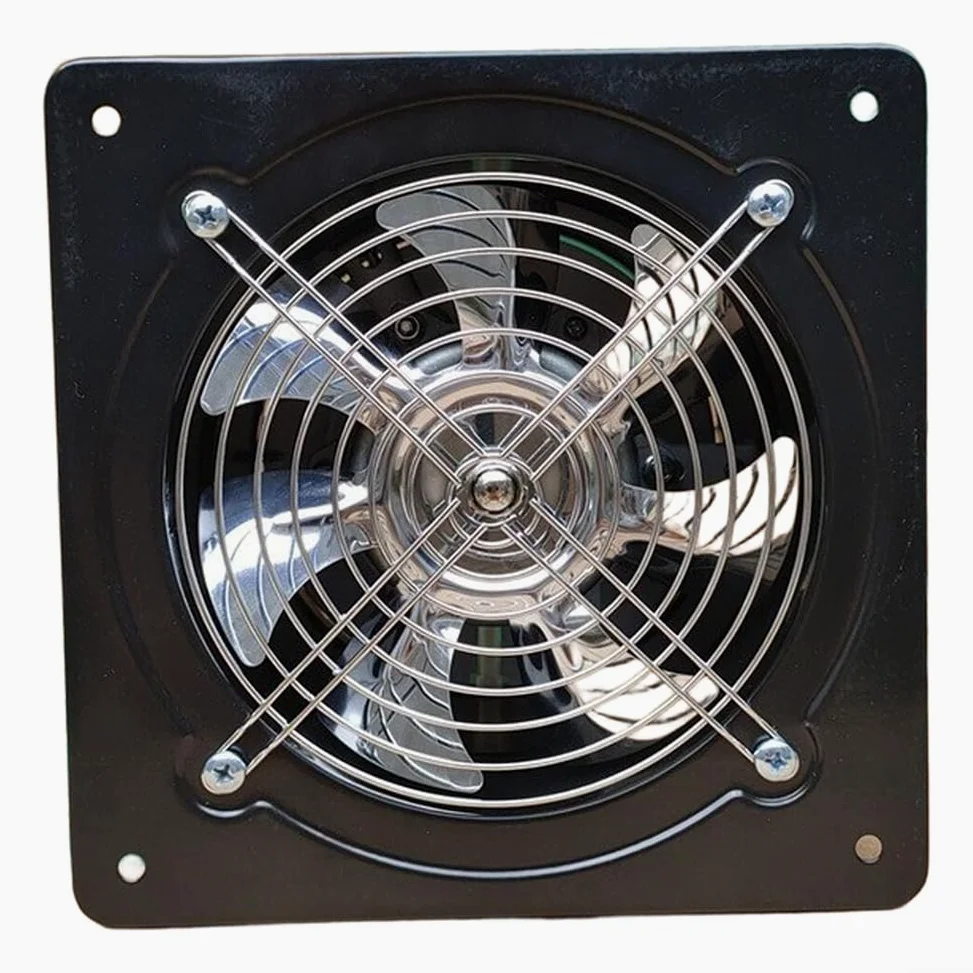 Ventola di scarico da 6 pollici, motore in rame da 40 W, efficiente (nero) | Dual Flow, estrazione/alimentazione, controllo touch, rimuove fumo/odori, flusso d'aria fresca