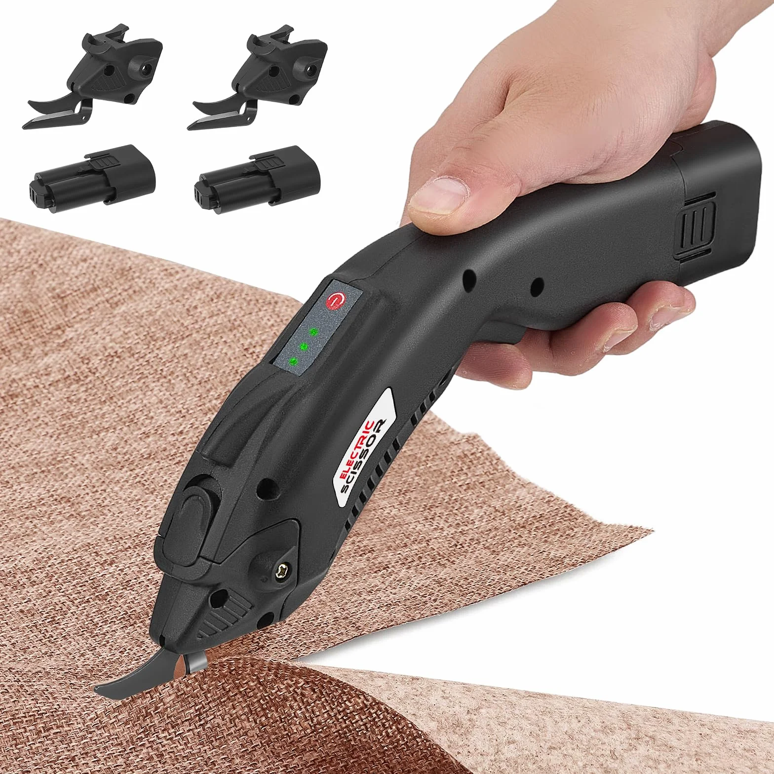 Forbice elettrica per tessuti 2500mAh 6000RPM 2 lame di ricambio
