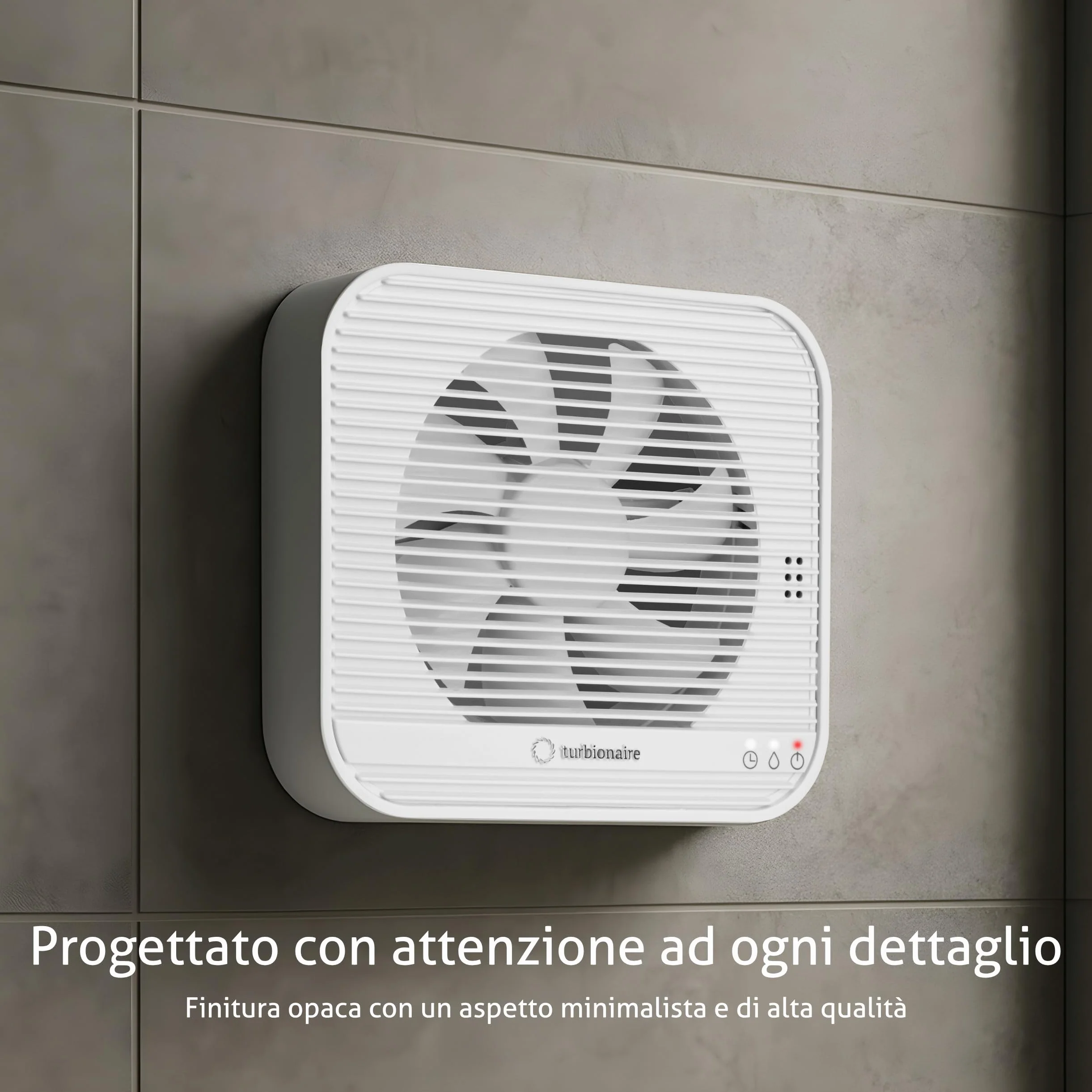 Turbionaire Axio 1012 HTR Aspiratore Bagno 100/120 mm 9.2W Sensore Umidità Telecomando 8 Velocità