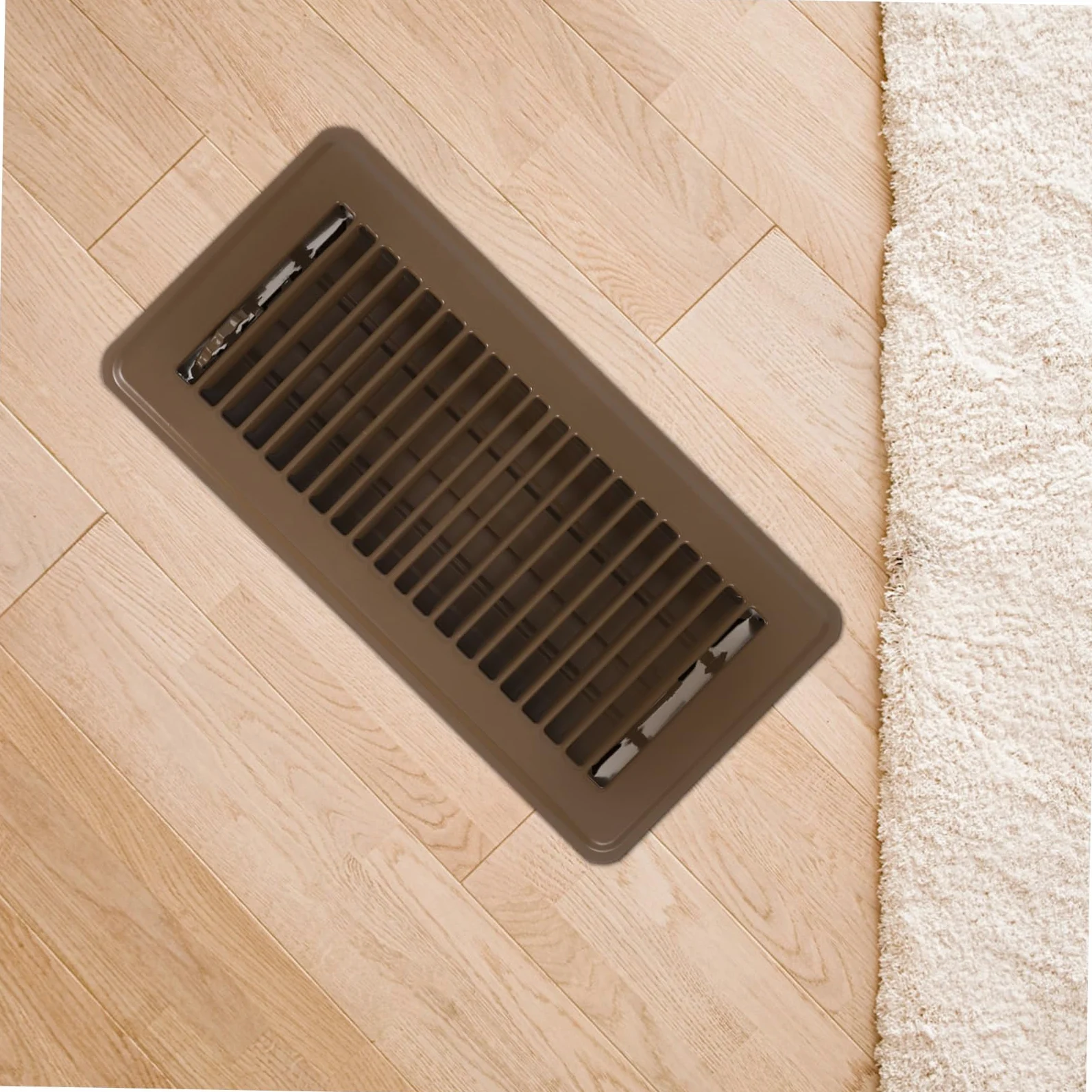 Griglia di Ventilazione Prese D'aria in Ferro Marrone per Pavimento Facili da Installare Multiuso per Edifici Industriali e Commerciali per Condizionamento