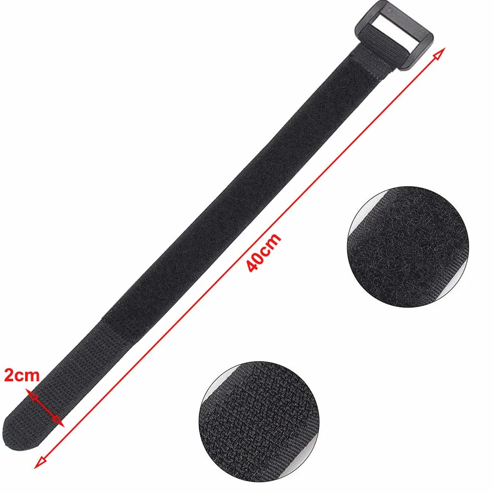 Fascette Cavi Riutilizzabile 30 Pezzi 40x2cm Nylon Regolabile Hook e Loop Cavi Cinghia Nero