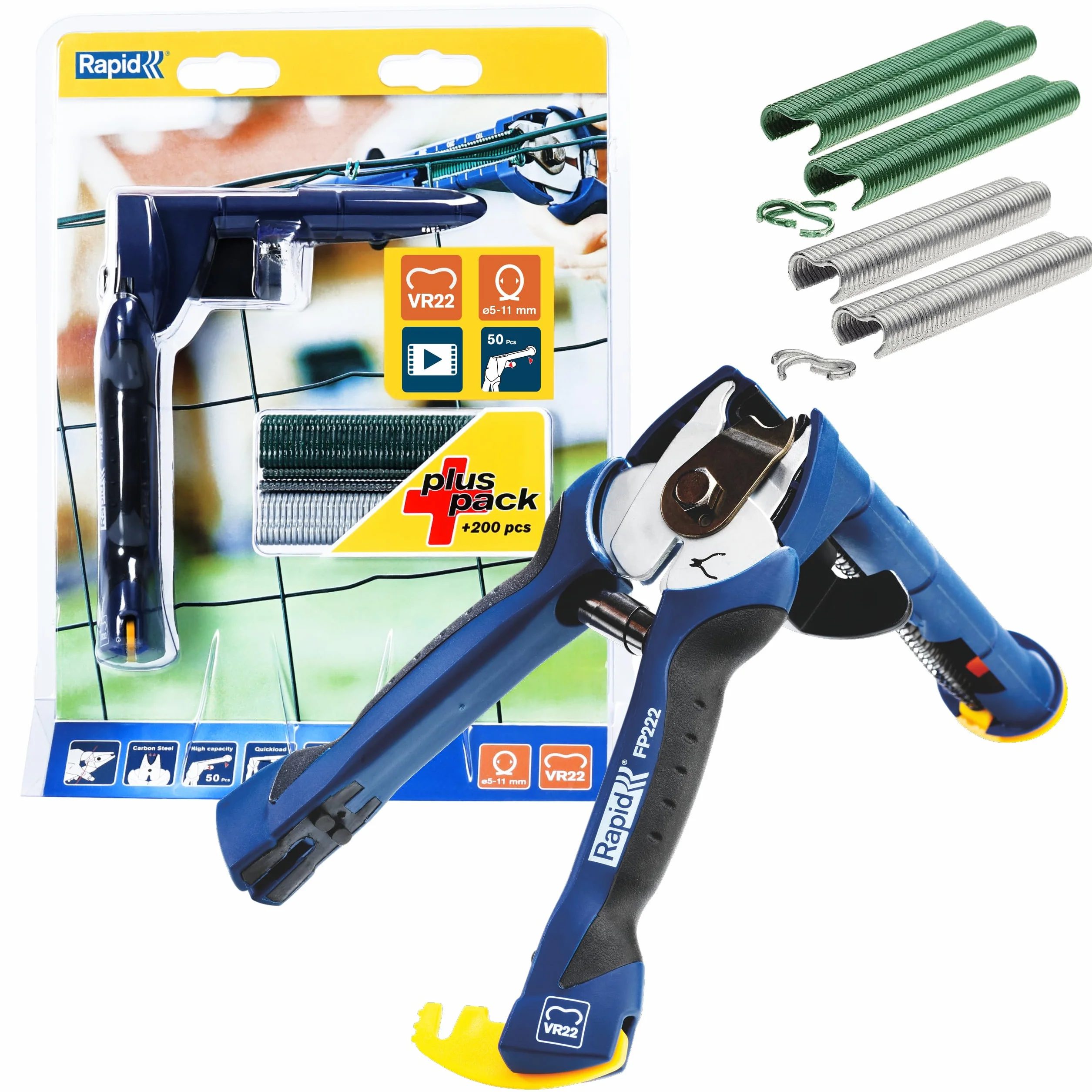 Rapid FP222 Pinza per Anelli di Fissaggio VR22 con Caricatore Capiente