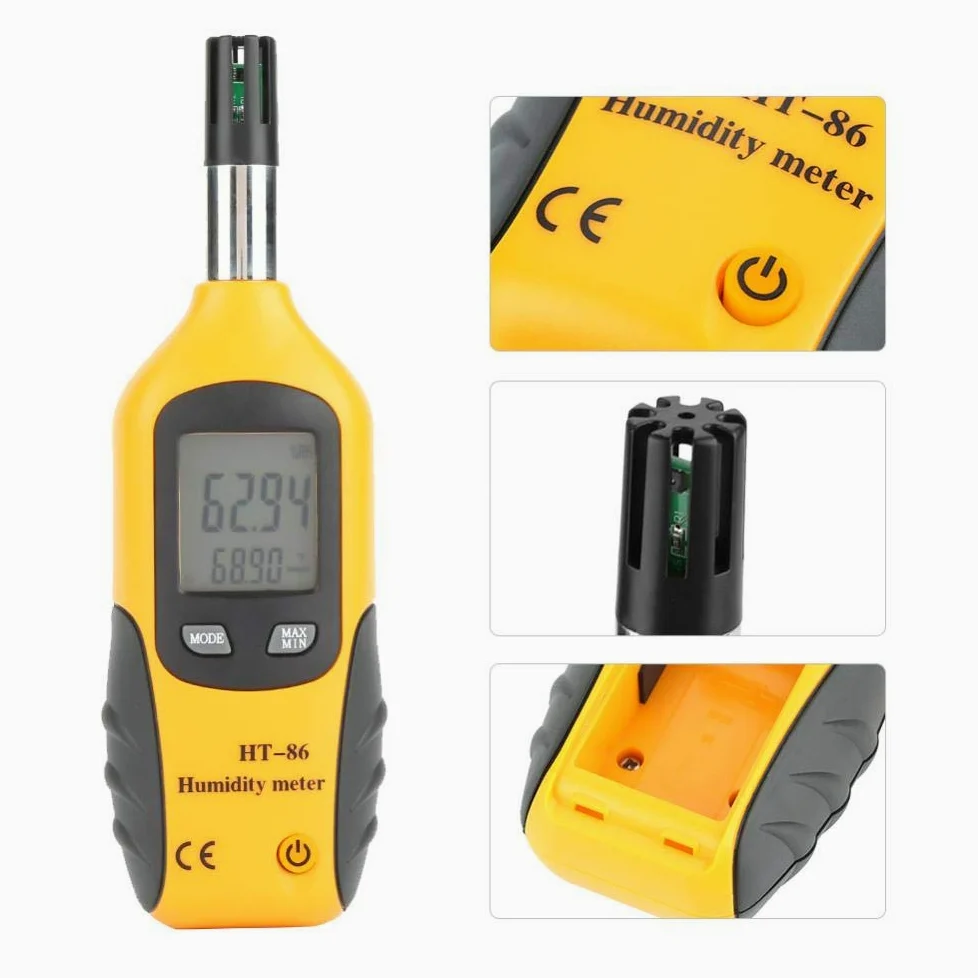 Akozon Tester Umidità, termometro igrometro, termometro digitale, igrometro, temperatura e umidità, misuratori di umidità con schermo LCD retroilluminato