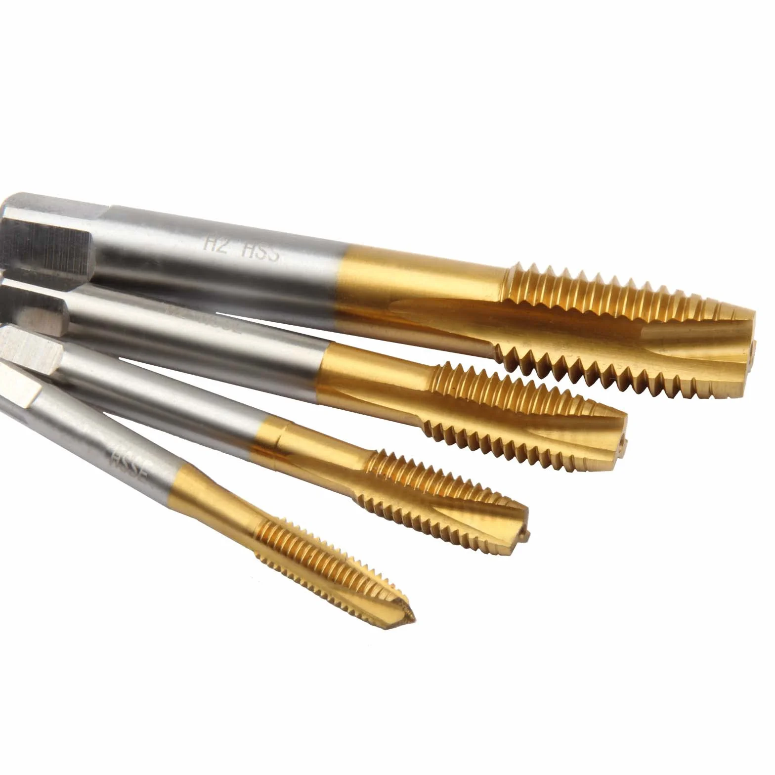 Maschio M4 X 0,5 HSS TiN rivestito a spirale Punta Filettatura