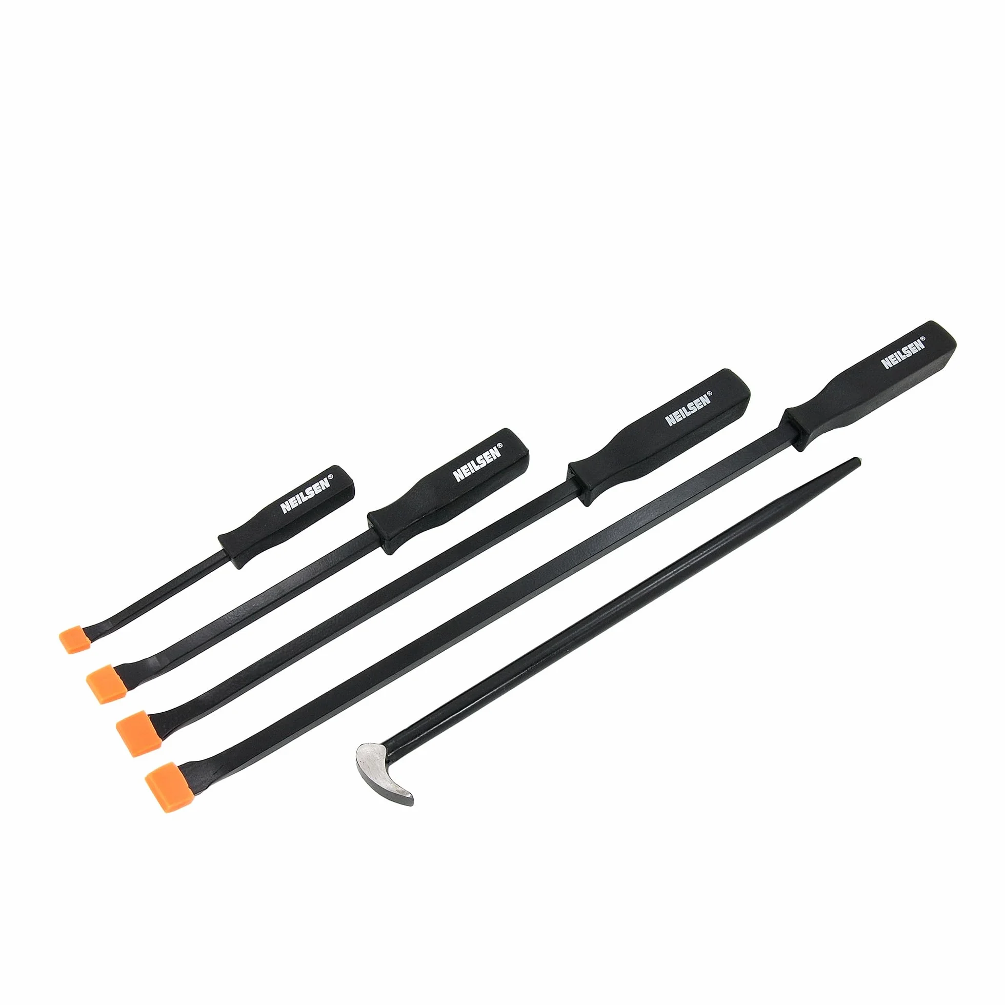 Neilsen CT0239 Set di 5 leve con manici arancioni, barra a testa cilindrica, nero
