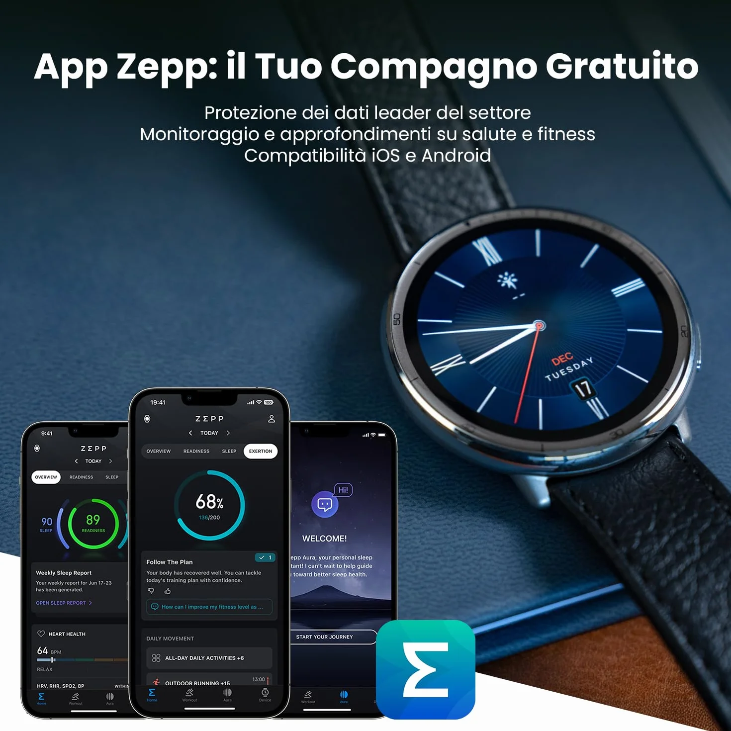 Amazfit Active 2 Smart Watch 44mm, Pagamento NFC, AI, Controllo Vocale, GPS e Mappe Gratuite, Batteria da 10 Giorni, 160+ Modalità Sportive, Resistente all'Acqua 5 ATM per Android e iPhone