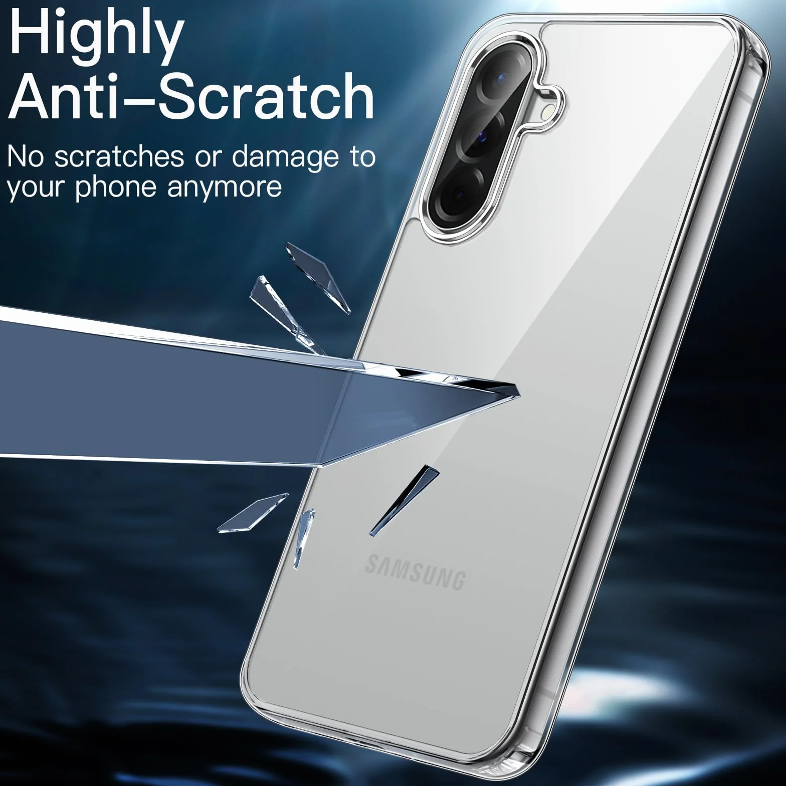 JETech Cover per Samsung Galaxy A56 5G, Anti Ingiallimento Antiurto Paraurti Protettiva Cellulare Custodia, Antigraffio Retro Rigido in PC (Trasparente)