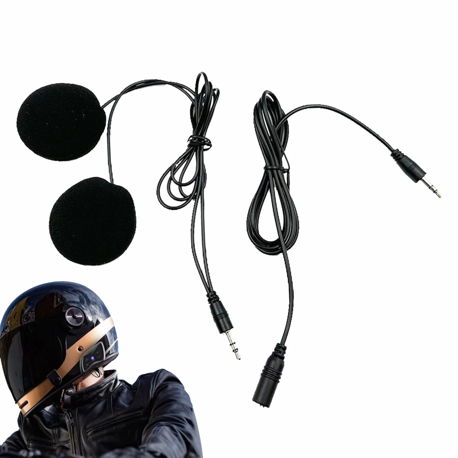 Genérico Altoparlanti per casco da motocicletta: microfono per casco senza fili, audio ad alta fedeltà | Dispositivo di comunicazione di cancellazione del rumore per moto da neve, moto sport