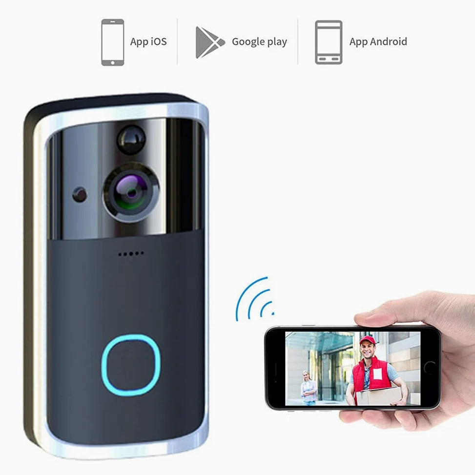 Smart Phone Wireless WiFi Video Smart Phone, Videocitofono con Campanello, Buono per La Sicurezza Domestica, Perfetto Come Il Regalo per La Casa