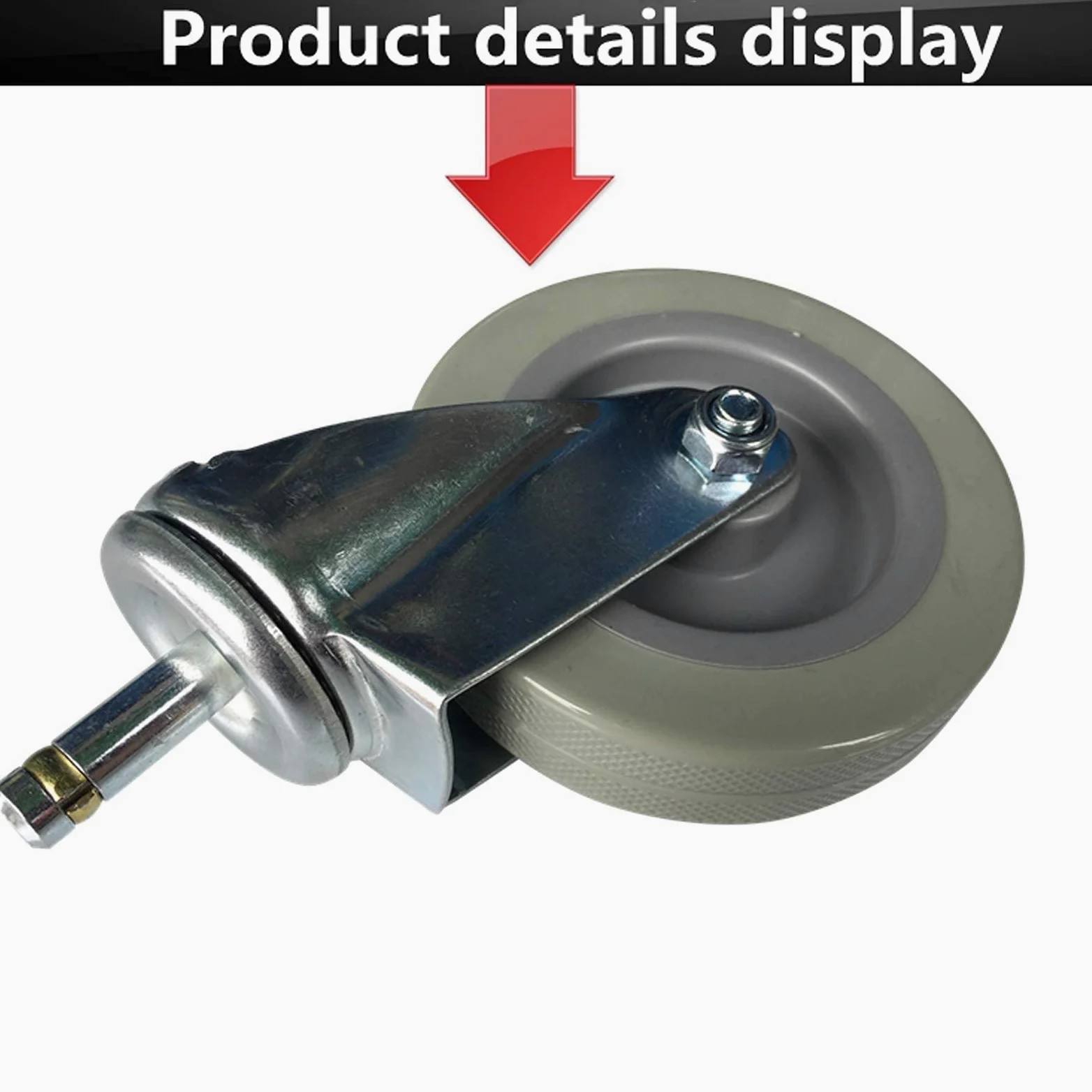 Ruote girevoli Resistenti da 4" - Portata 210 kg, Ruote in PU per mobili, Ideali per cucine, Hotel, carrelli e banchi da Lavoro, Attacco M11x50mm, Confezione da 4, soluzioni di Mobilità Univ