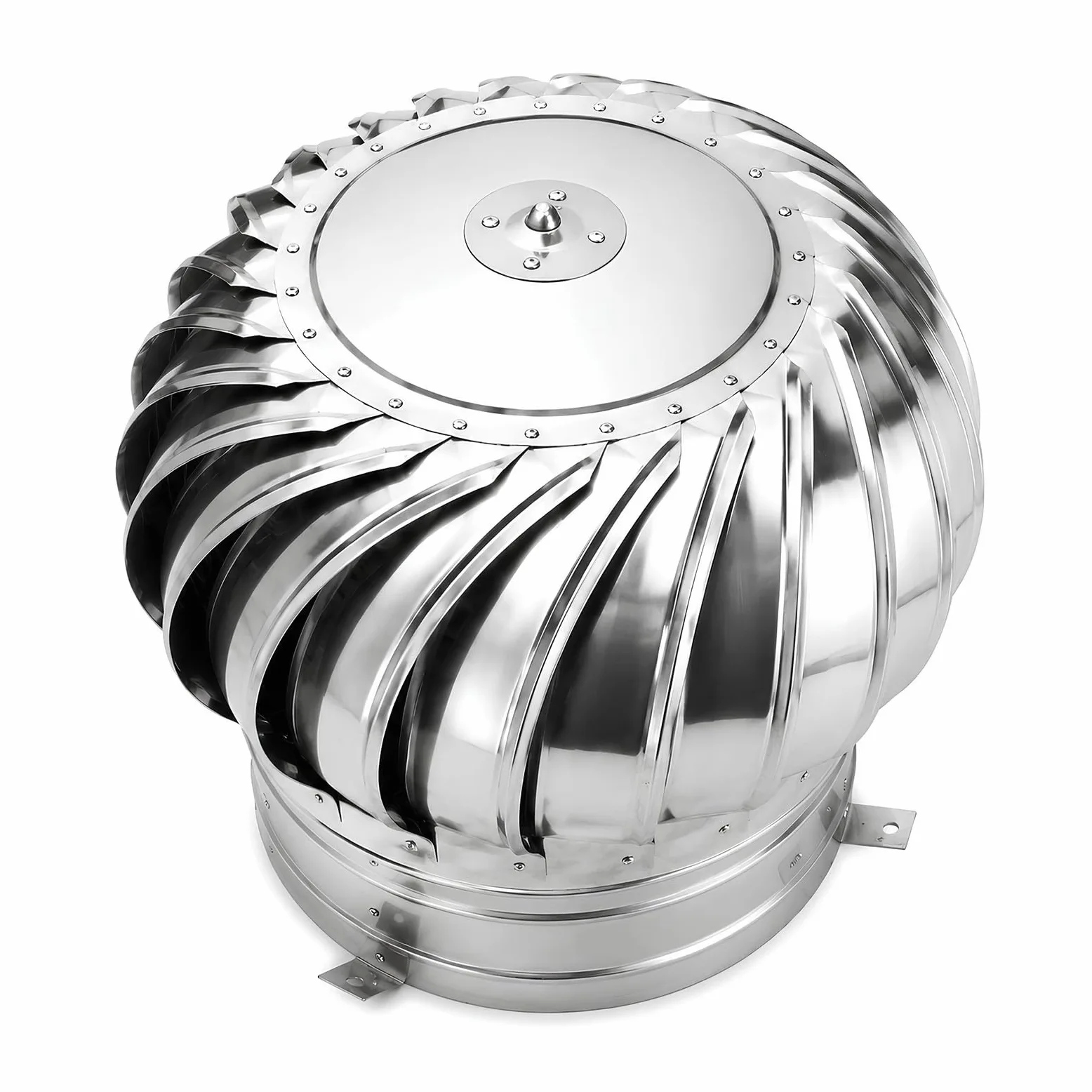 Comignolo Girevole in Acciaio Inox, Ventilatore a Turbina per Tetto | Senza elettricità; Acciaio inox 304; Rotazione silenziosa; Protezione intemperie; Montaggio fai-da-te facile(75mm/2.9in)