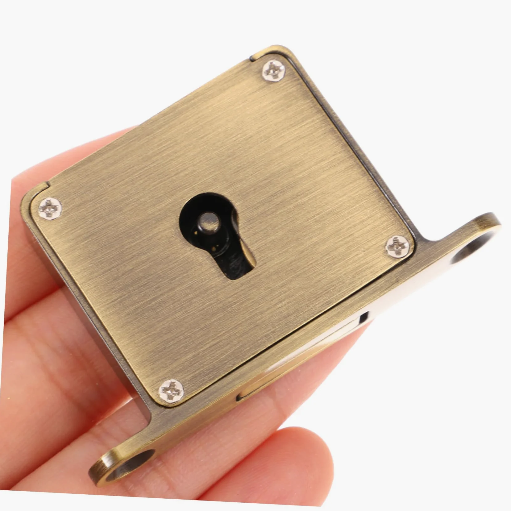 VILLCASE Serratura per Cassetto in Ottone Stile Antico, Antica Serratura per Mobili con Chiave, Protezione Contro Furto e Sicurezza per Archivi,
