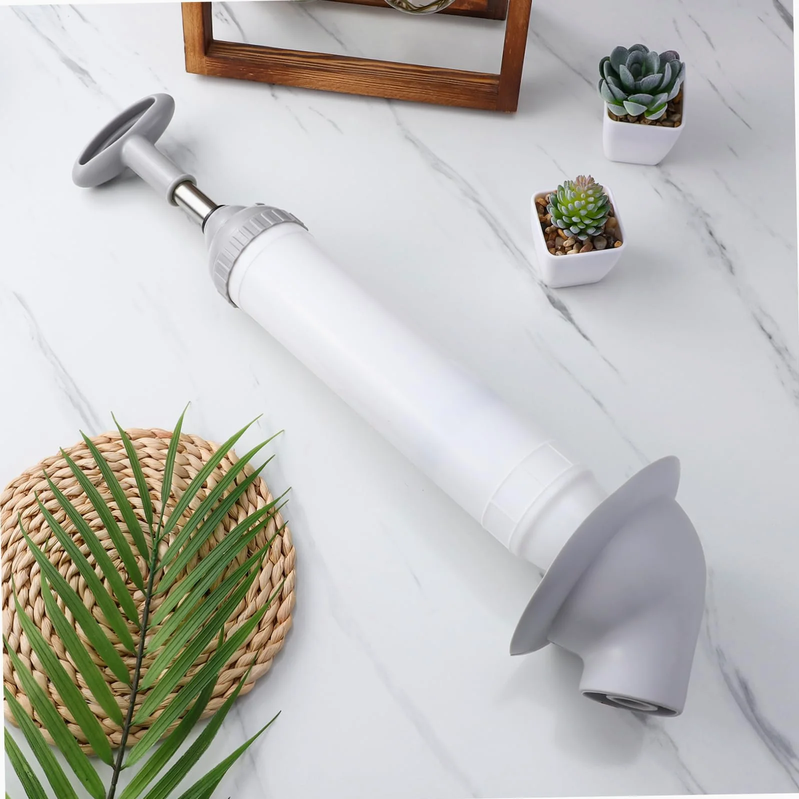 TEHAUX Sturatubi ad Aria Compressa per WC in Acciaio Inossidabile e Pp, ad Alta Pressione, Facile da Usare, per Bagno e Cucina, Vasca e Lavandino