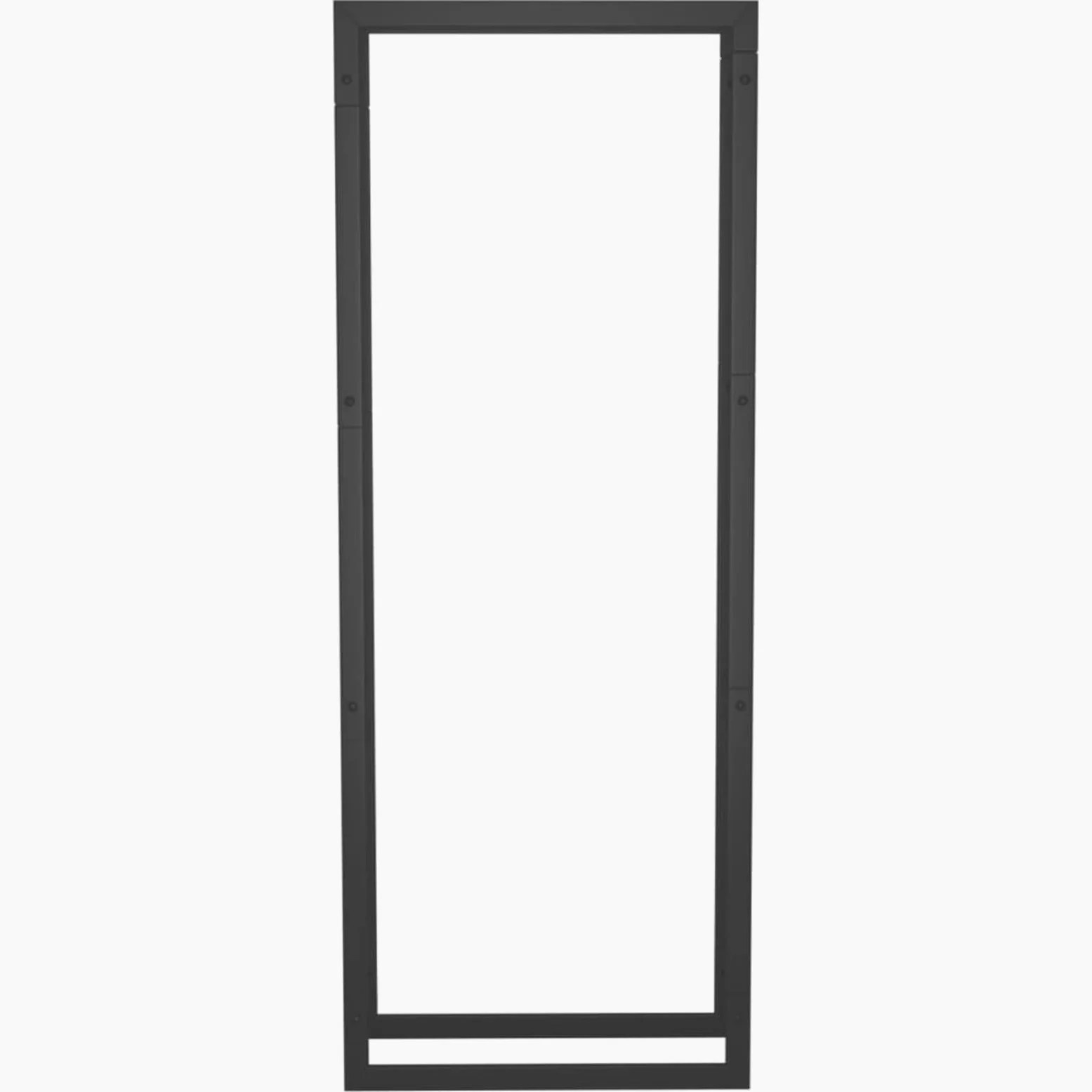 Chusui Portalegna Nero Opaco 50x28x132 cm in Acciaio,Portalegna,Portalegna da Esterno,Portalegna da Interno,Porta Legna per Interni