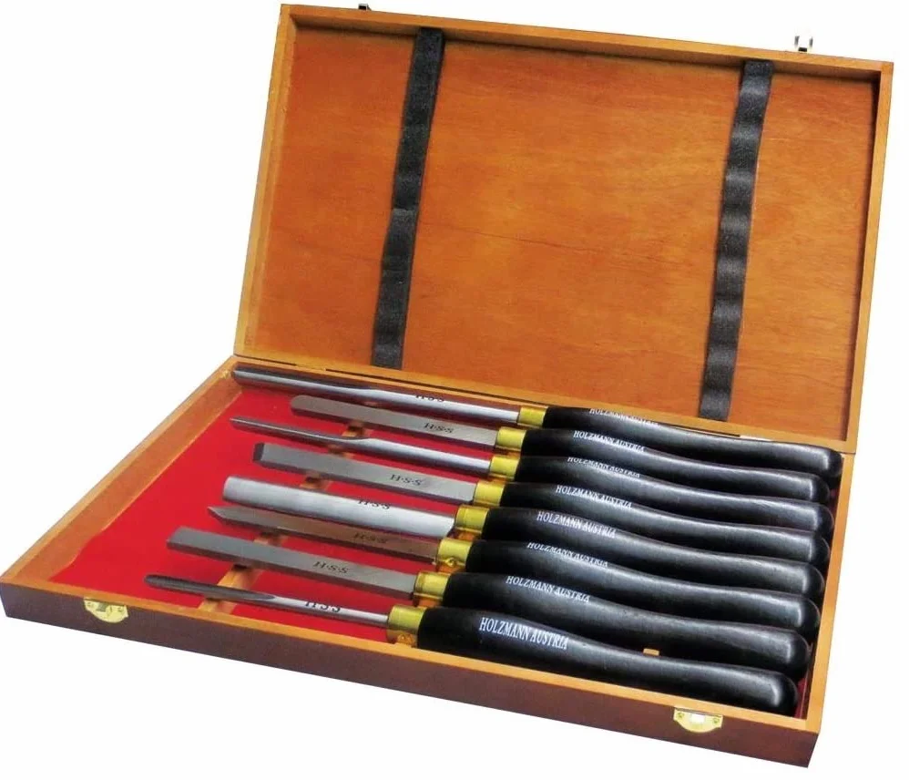 Set 8 HSS professionale girevole legno coltello tornio sgorbia legno
